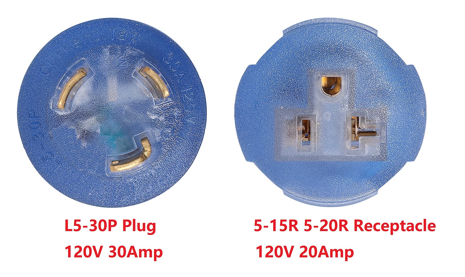 ONETAK NEMA L5-30P to 5-15R 5-20R Compact 120V 30 Amp Twist Lock 3 Prong Male Pl