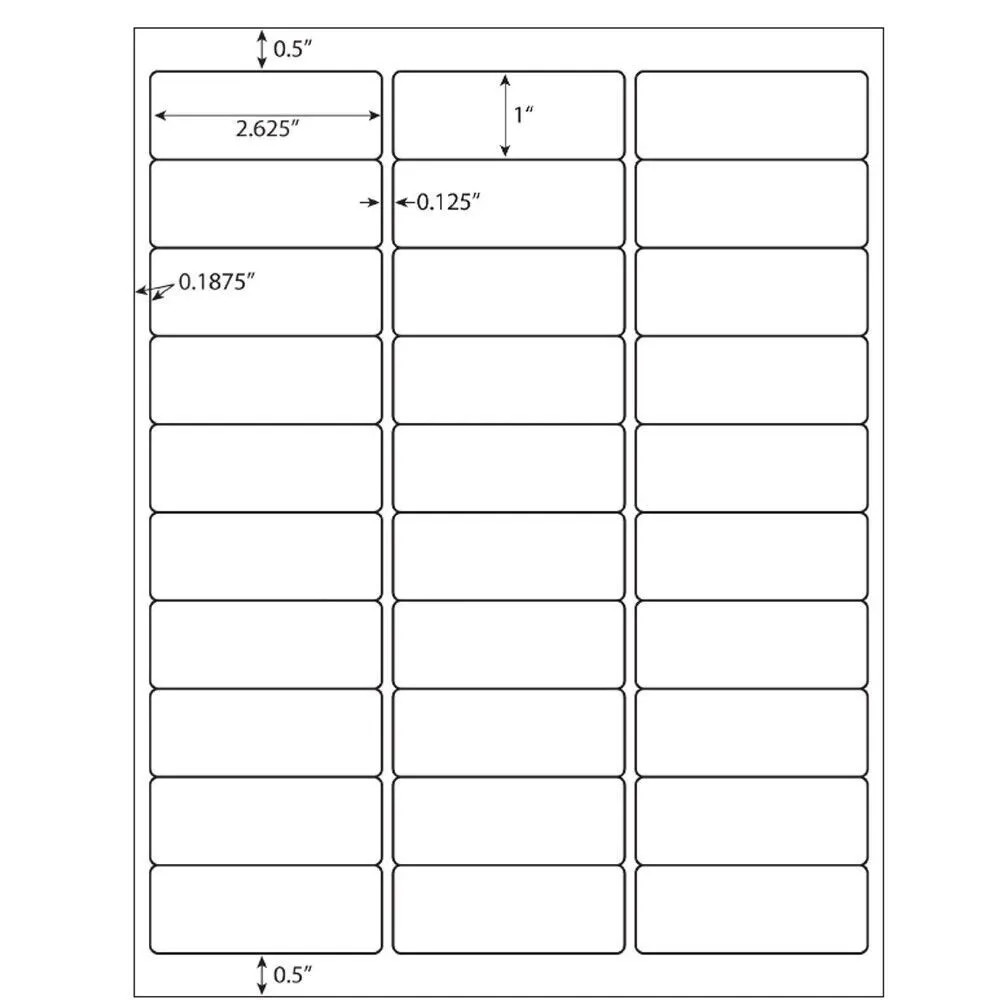 Lot 30/sheet Address Mailing Labels Sheet FBA SKU Labels Adhesive 1″ x 2 5/8″