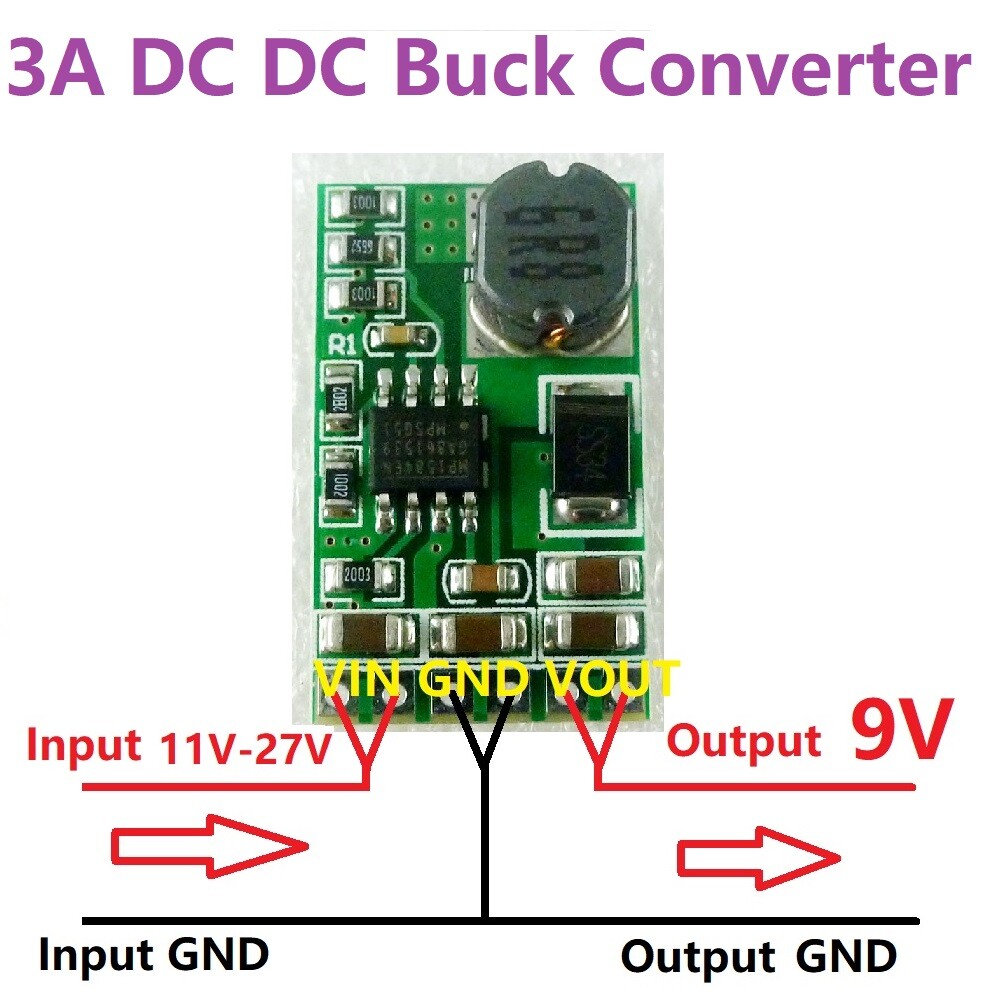 10 PCS 3.5A DC-DCBuck Voltage Regulator 4.5V-27V to 3V 3.3V 3.7V 5V 6V 7.5V 9V 1