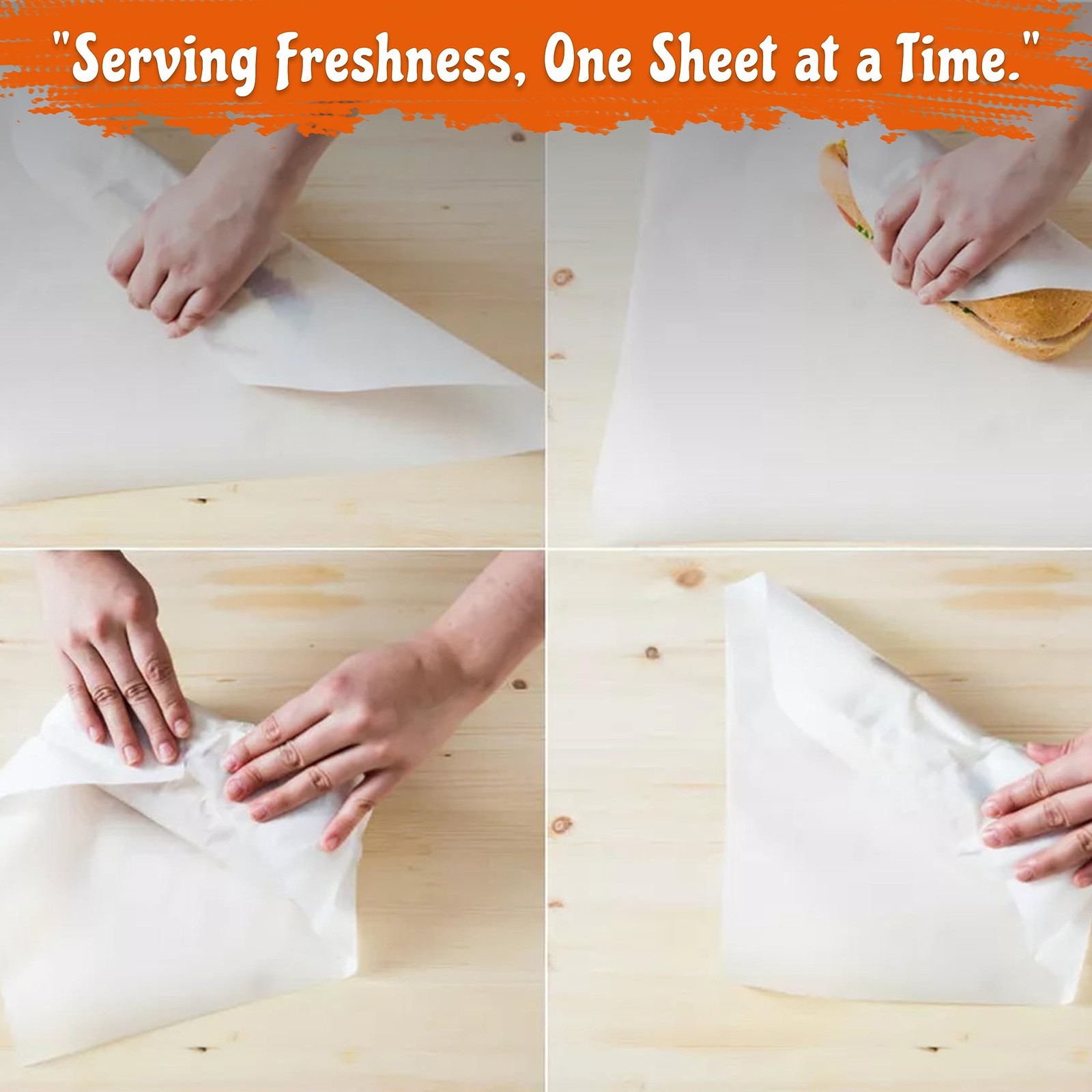 500 PCS Deli Wax Paper 10×10.75 Inch Plain Deli Food Wrap Sheets