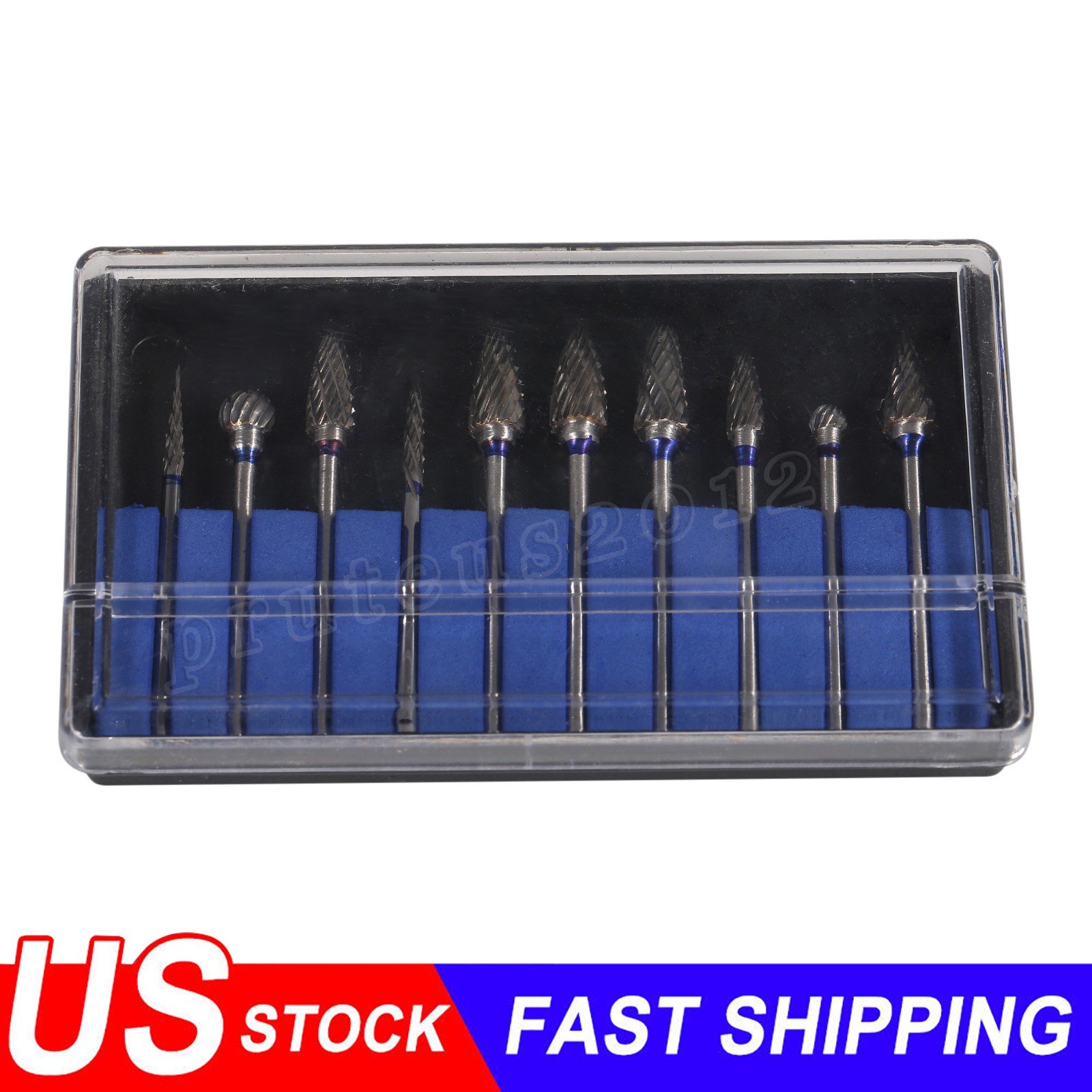 10Pcs Dental Lab Polishing Bur Drills Tungsten Steel Carbide Burs 2.35MM CE FDA