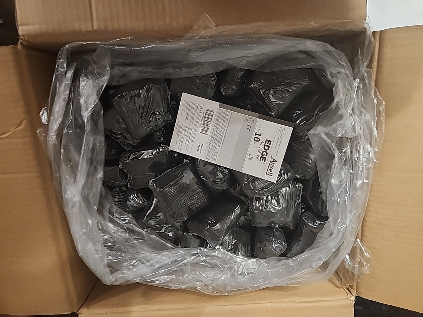 144 pairs XL Ansell EDGE 48-126 Abrasion-resistant gloves Size 10 X large