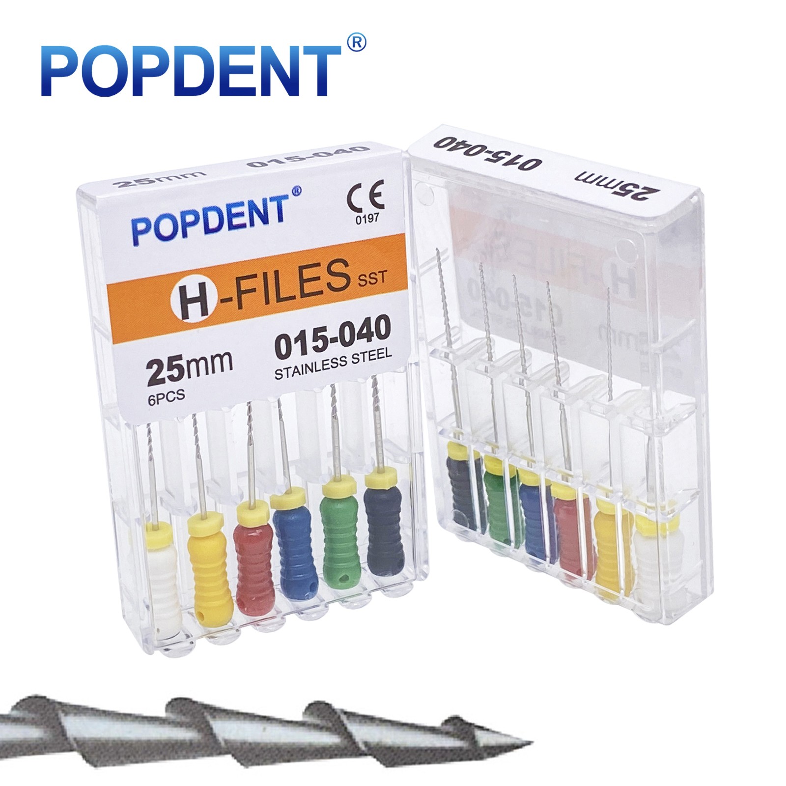 21/25mm Endodontic H Files H File Hedstrom Stainless Steel, Endo Dental Rotary