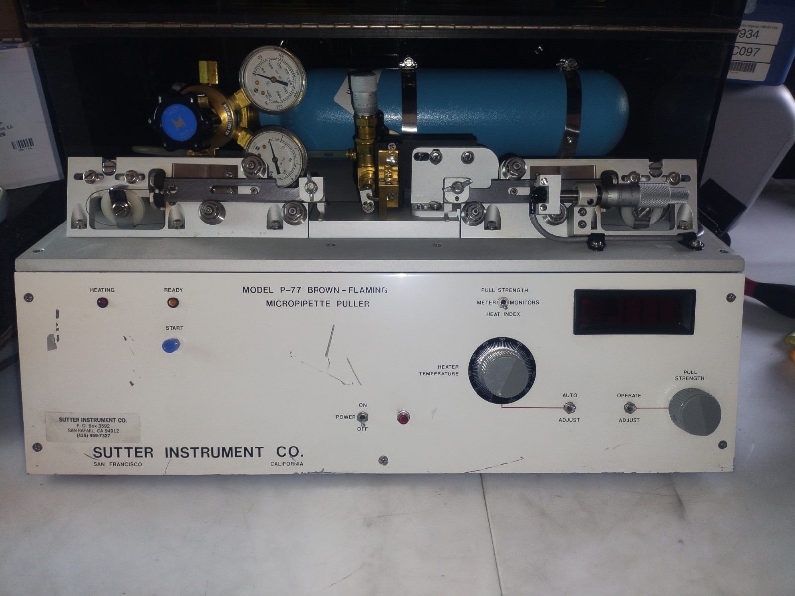 SUTTER INSTRUMENT MODEL P-77 P-77B BROWN FLAMMING MICROPIPETTE PULLER