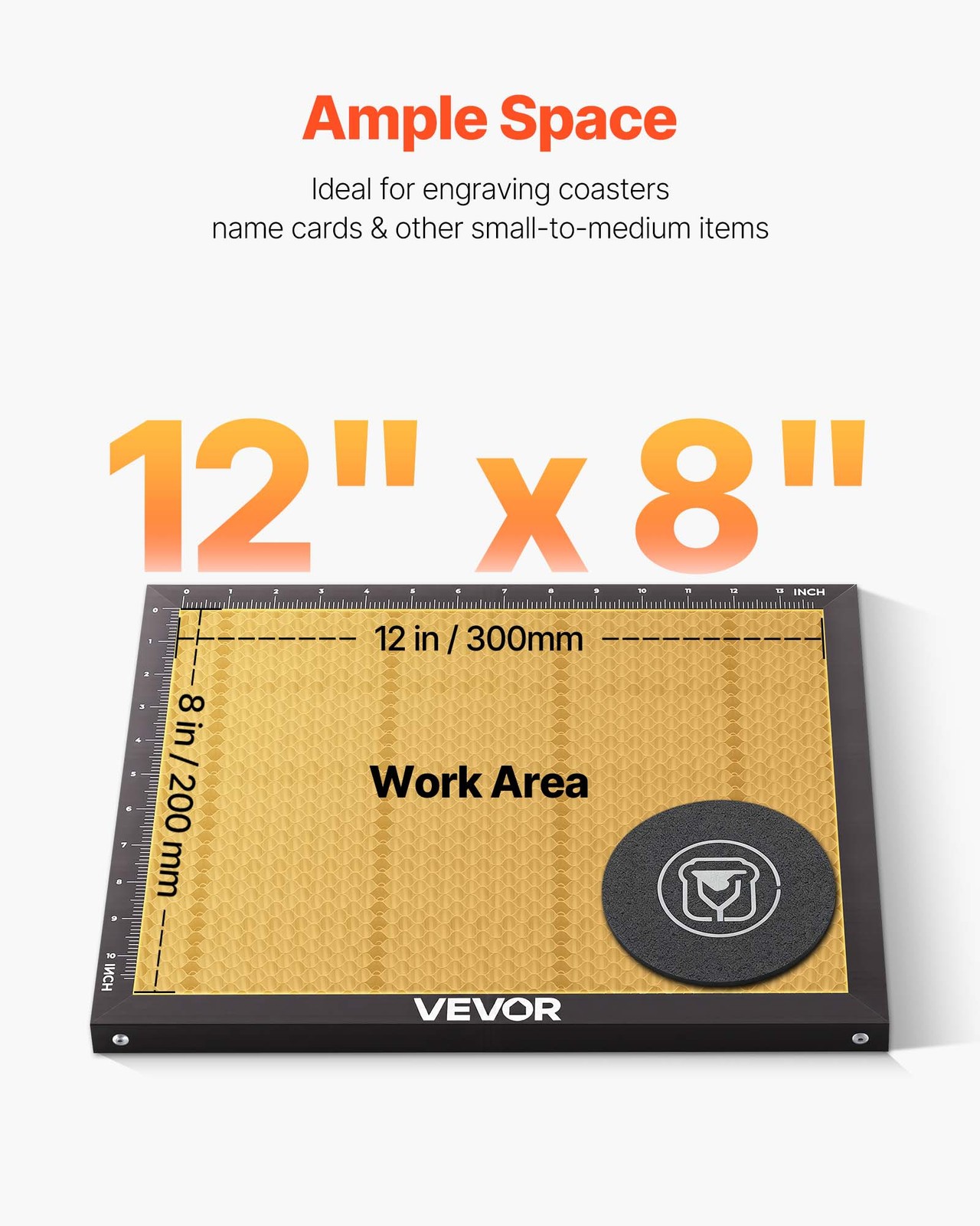 VEVOR 45W CO2 Laser Engraver 12 x 8 in Desktop Laser Engraving Cutter Machine