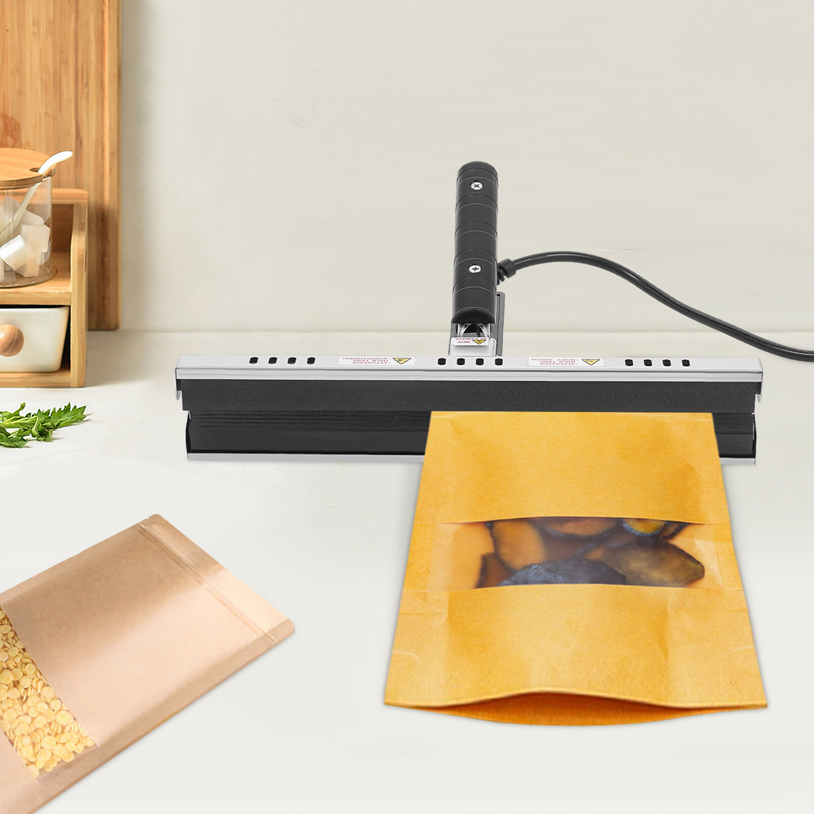 12in Portable Hand Sealing Machine Hand Held Crimp Sealer For Kraft Paper Bags