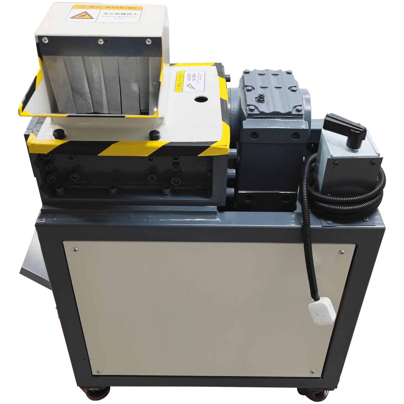 220V 1ph Biaxial Industrial Shredder Metal Wire Plastic Rubber Crushing Machine