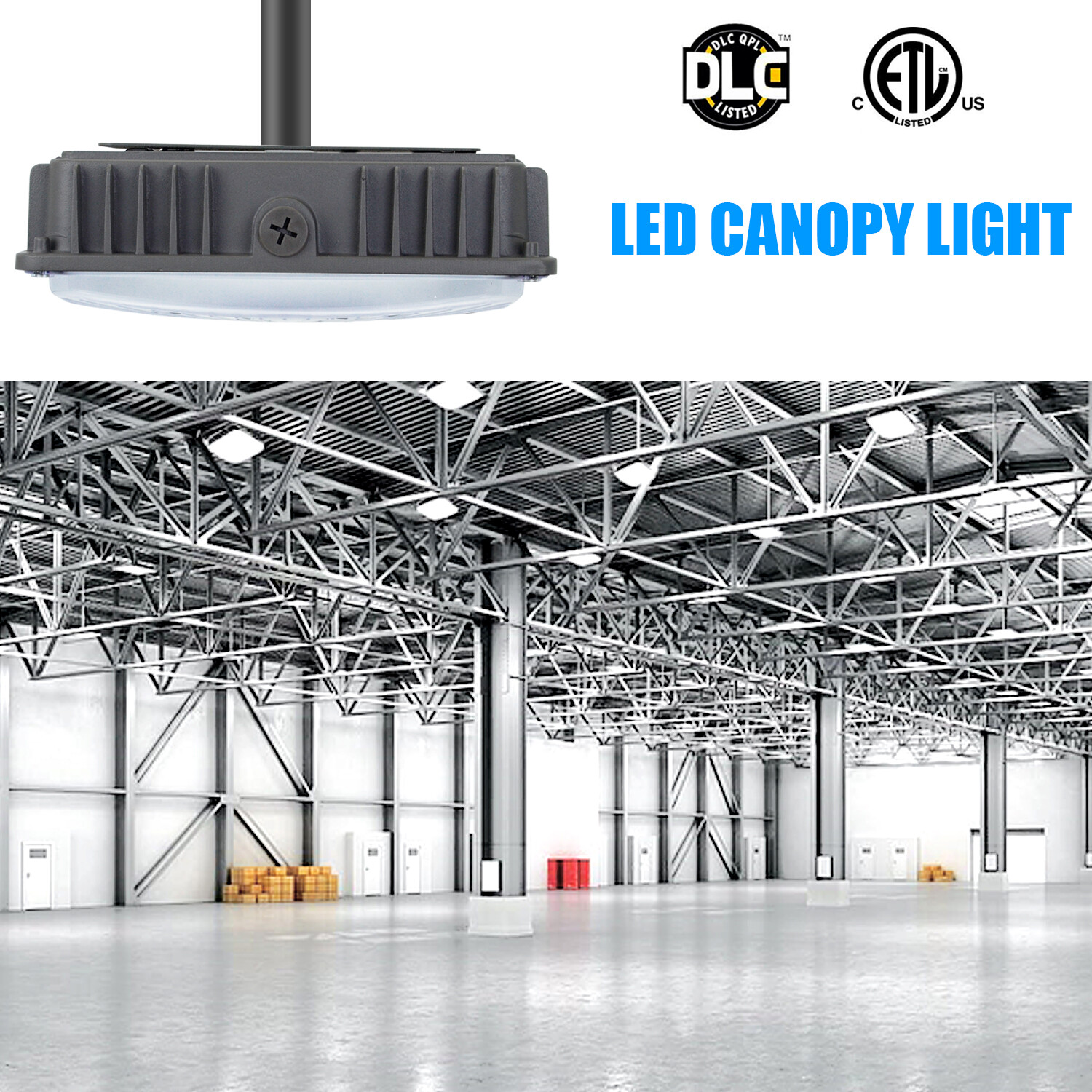 Outdoor Gas Station LED Canopy Garage Light 70W Parking Lot Street Light 4PACK