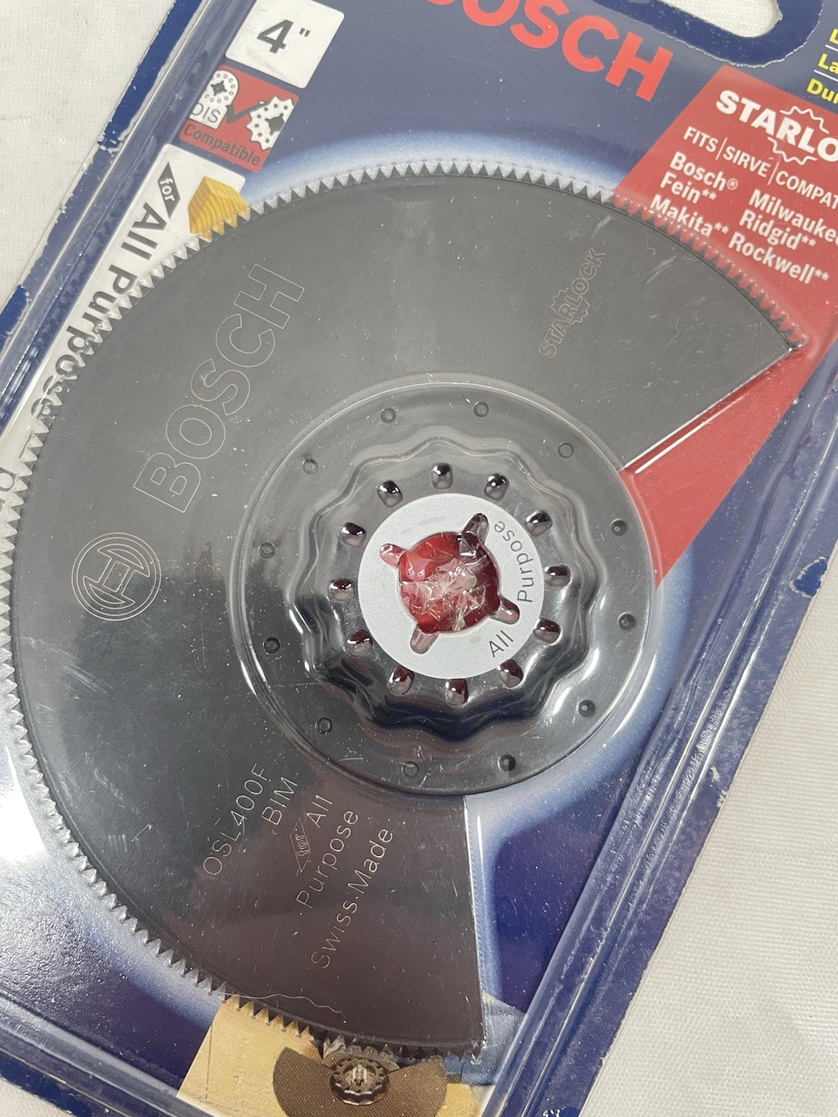 Bosch OSL400F Starlock Oscillating Multi Tool Bi-Metal Segmented Saw Blade, 4″