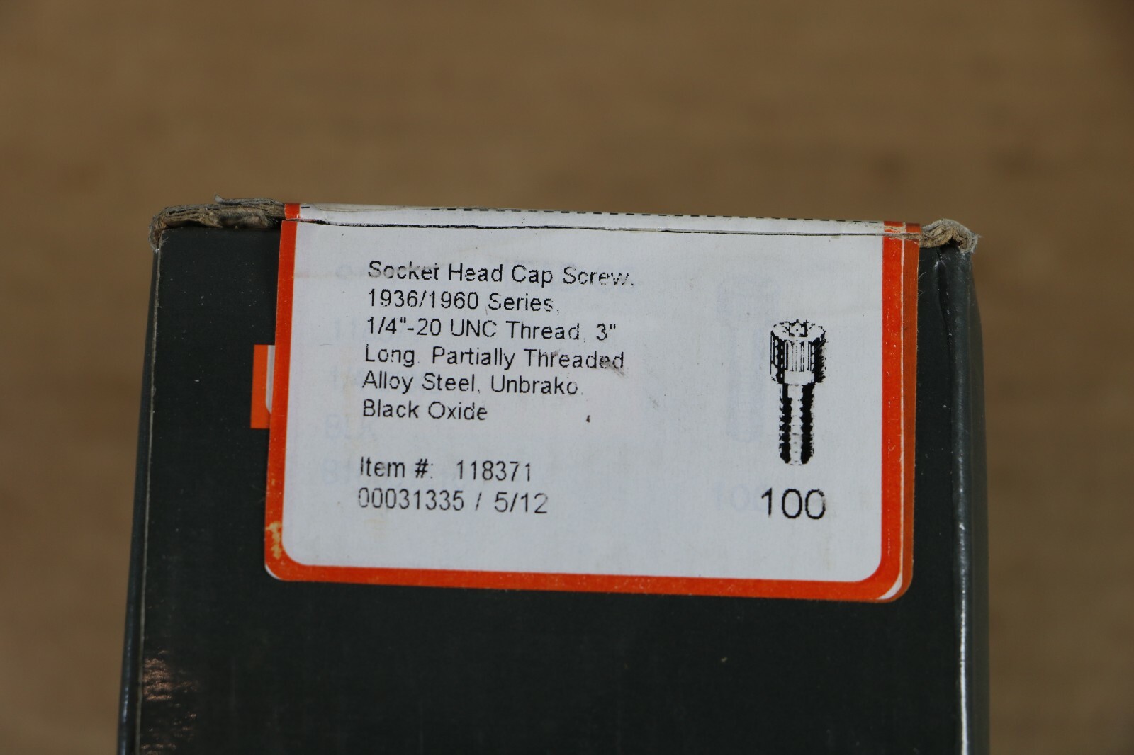 Unbrako 1/4″-20 X 3″ Socket Head Cap Screws #118371, 100 Pieces