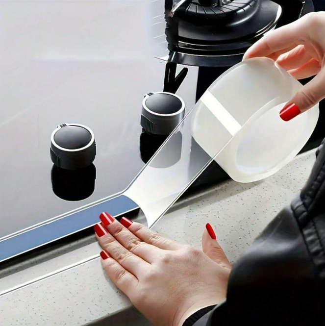 5m Self-Adhesive Waterproof Caulk Strip for Sink, Tub & Kitchen Countertop
