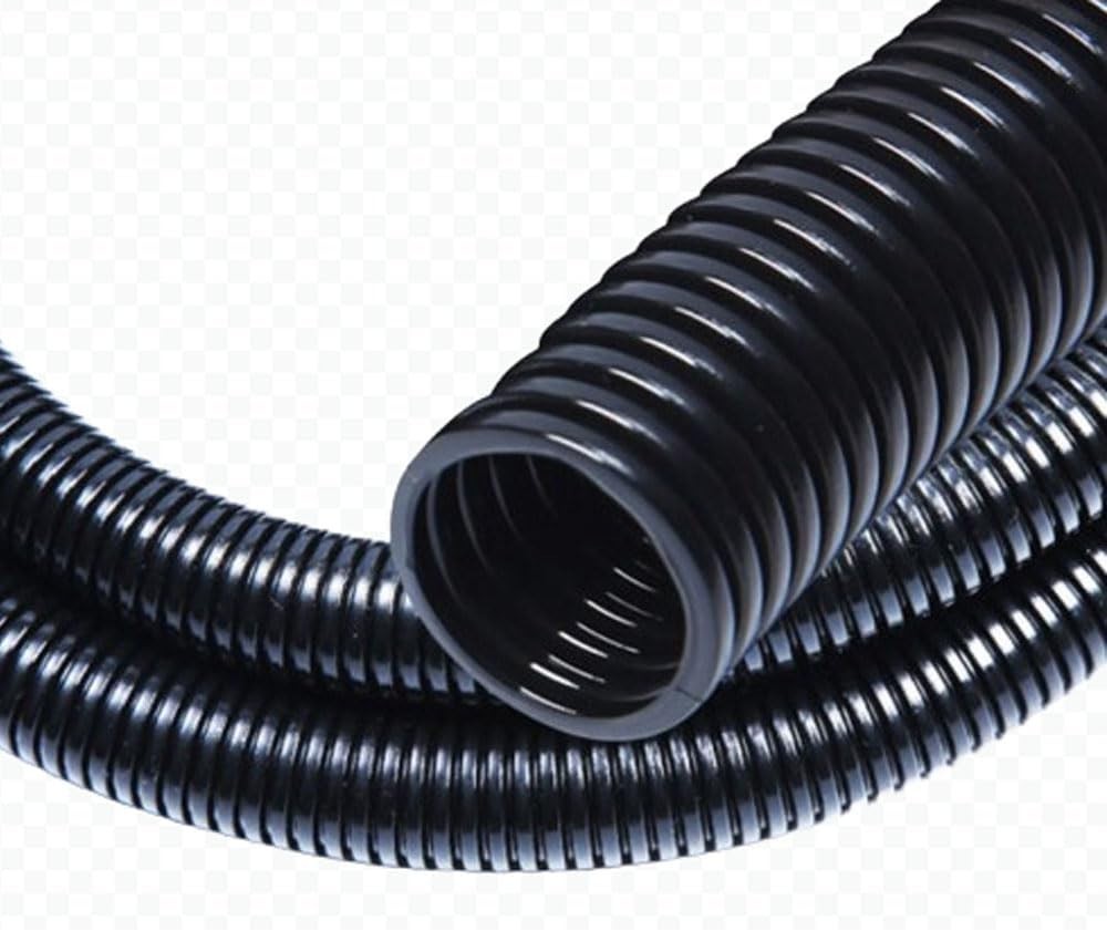 30 FT Split Wire Loom Tubing – 1/2” Black Pet Safe Cable Protector & Organizer