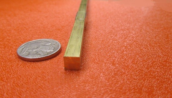360 Brass Square Bar 1/4″ Thick x 1/4″ Wide x 60.0″ Length