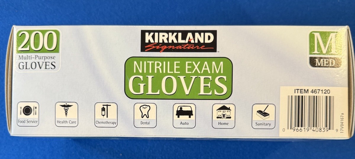 NEW – Kirkland Signature Nitrile Exam Gloves, Medium – 200 Count