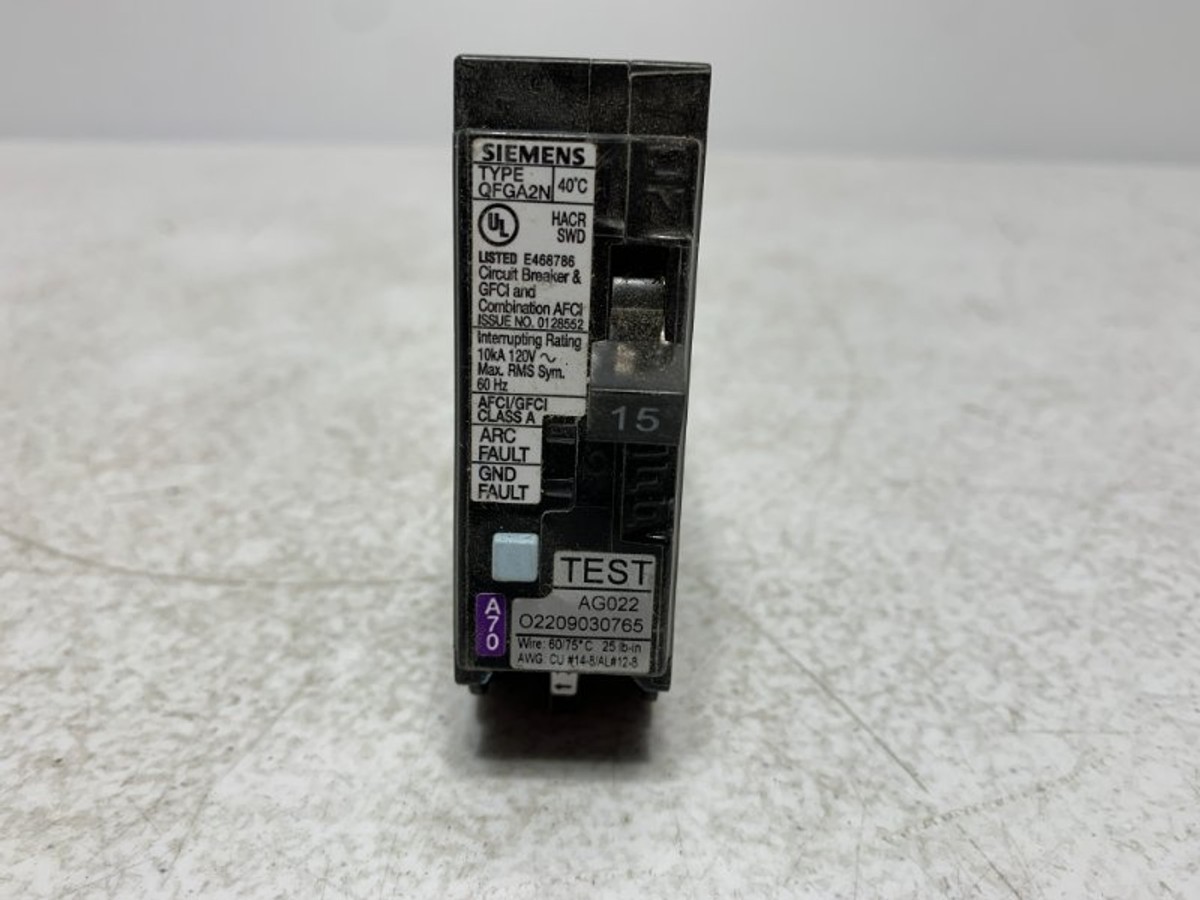 Siemens Q115DFN Circuit Breaker 15A 120V 1-Pole