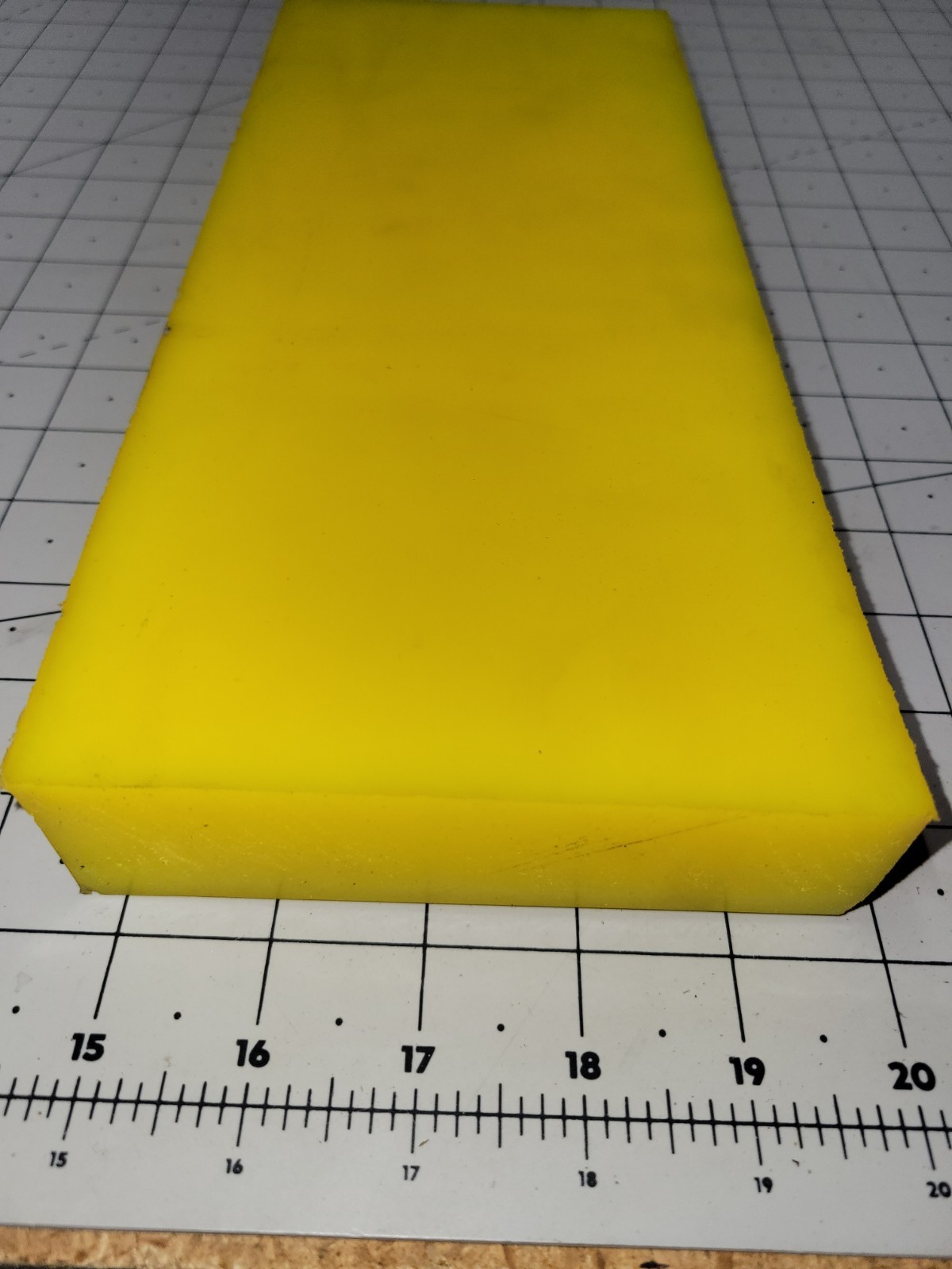 1-1/2″ x 4″ x 12″ 40 A Durometer Polyurethane Sheet, Yellow, P/N 13138
