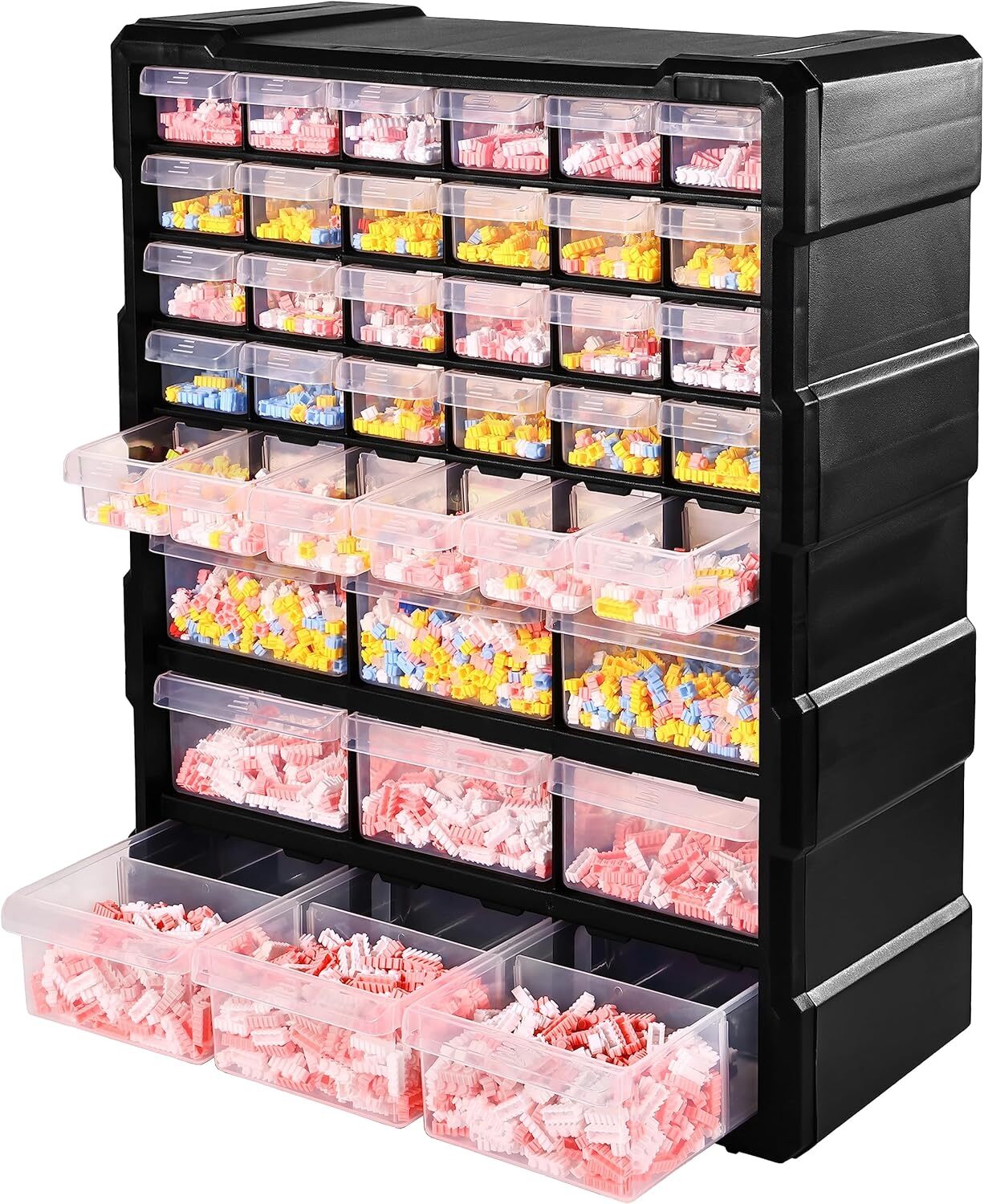 Plastic Parts Storage Hardware Craft Cabinet Wall Mounted Cabinet Organizer New