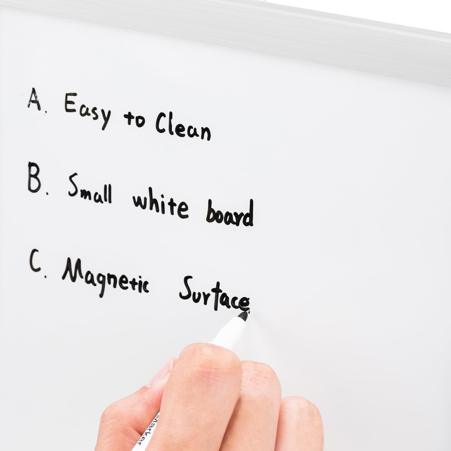 Amazon Basics Small Dry Erase Whiteboard, Magnetic, with 11″W x 8.5″H, White
