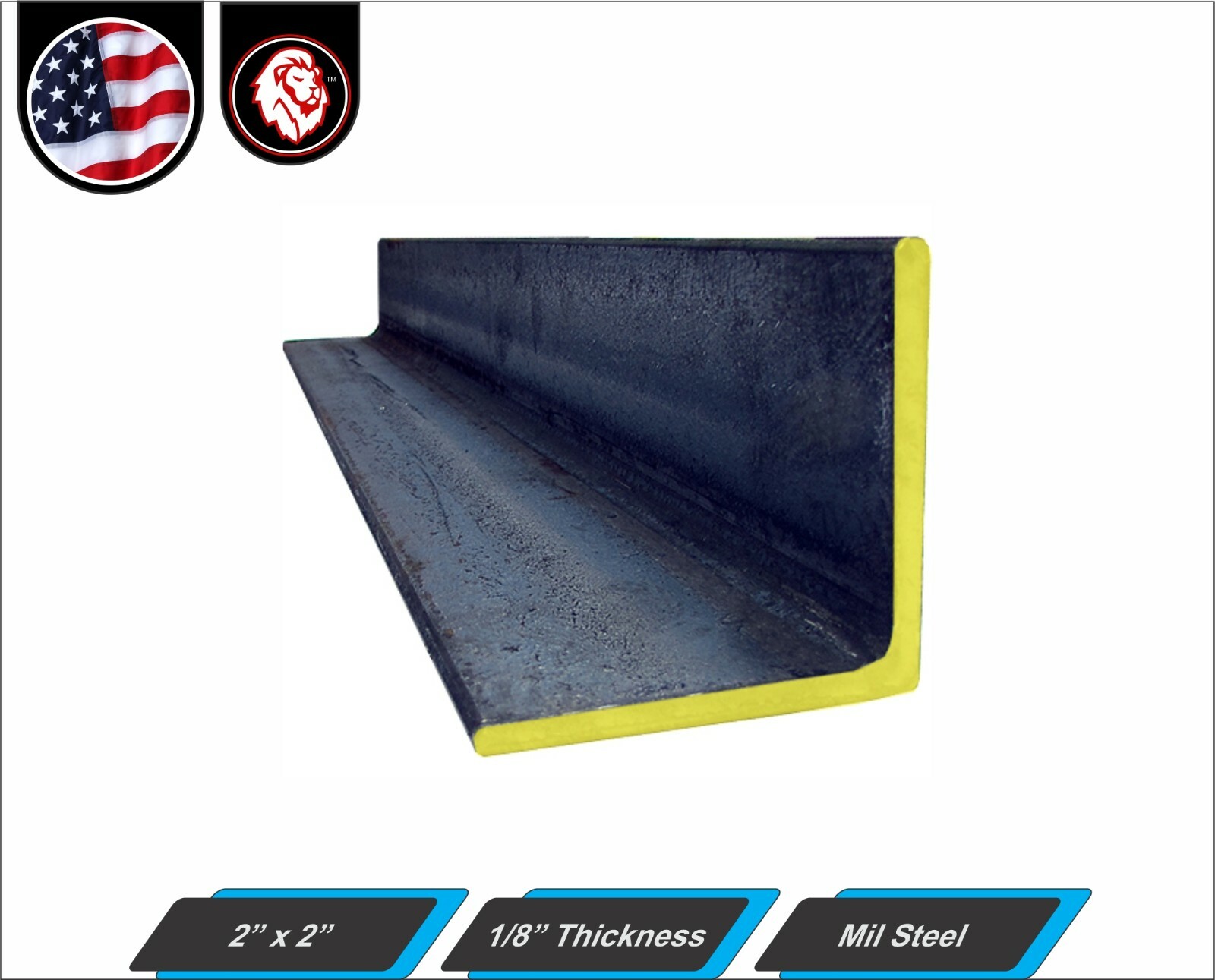 2″ x 2″ Metal Angle Bar – 11 gauge – Mild Steel – 12″ Inch Long (1-ft)