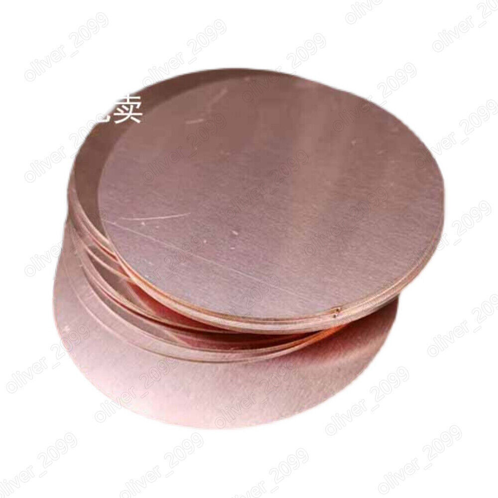 Pure copper Cu Metal Sheet Round Copper Sheet Solid Copper Disc Select Size
