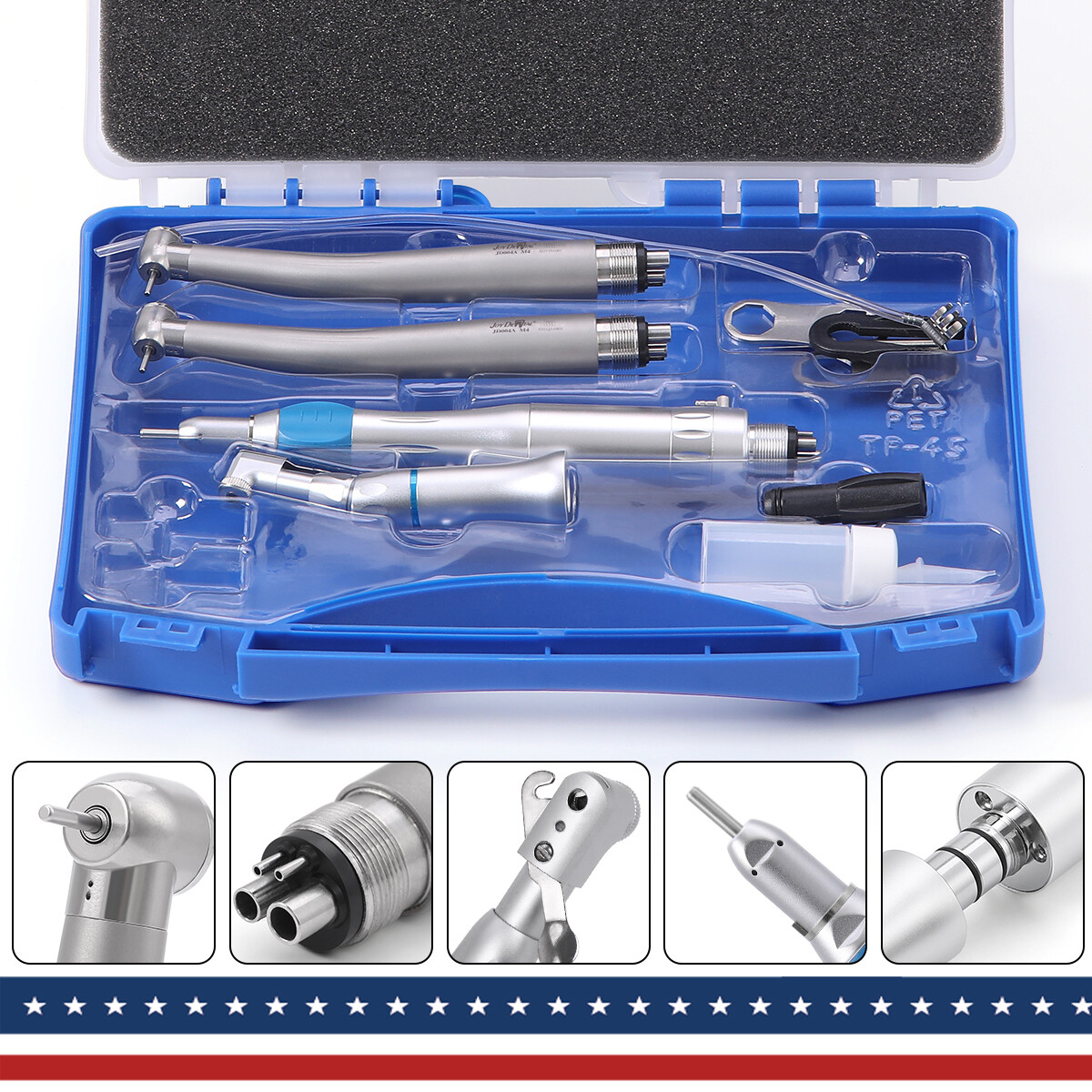 Dental High Speed LED Handpiece &Low Speed Handpiece with Air Scaler Kit 2/4H
