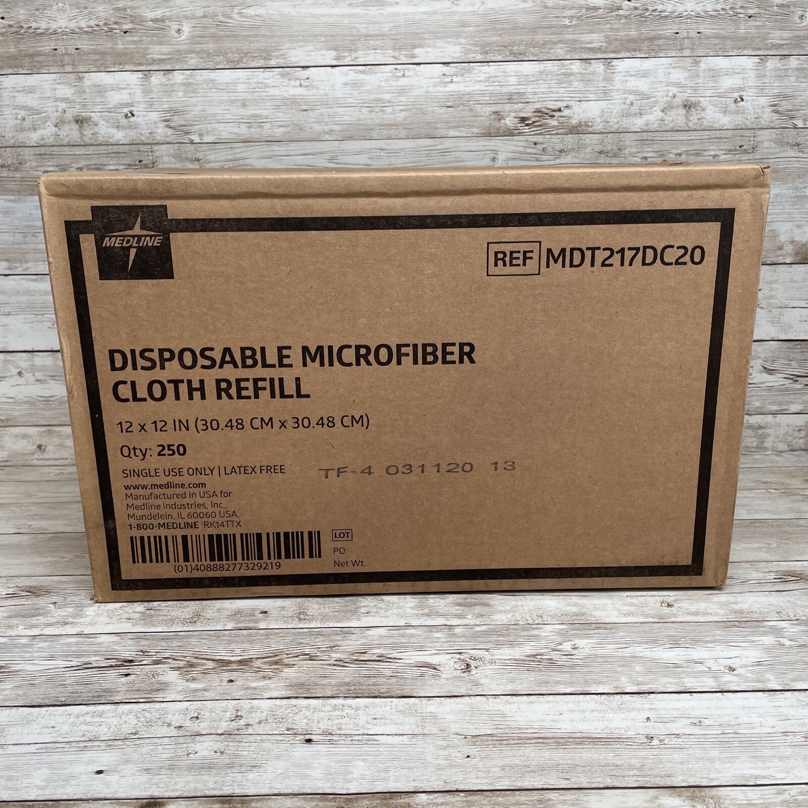 NEW!! MEDLINE DISPOSABLE MICROFIBER CLOTH REFILL 12×12 in QTY: 250