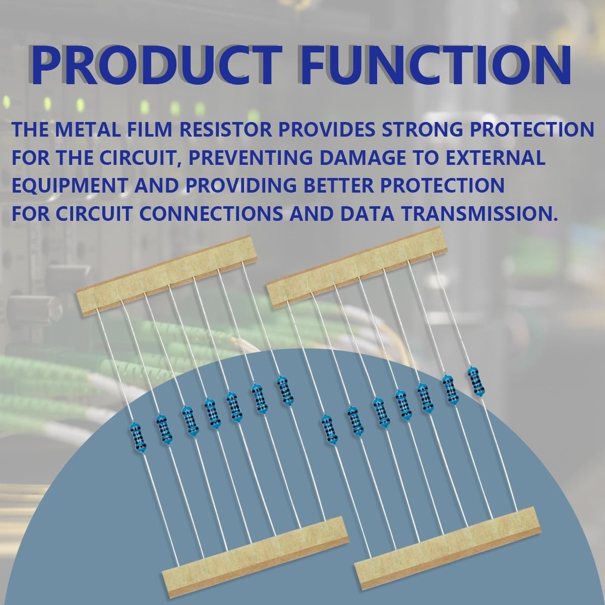 100 Pcs Clear Colored 1/4W 1K Ohm Metal Film Resistors for Easy Experimentation
