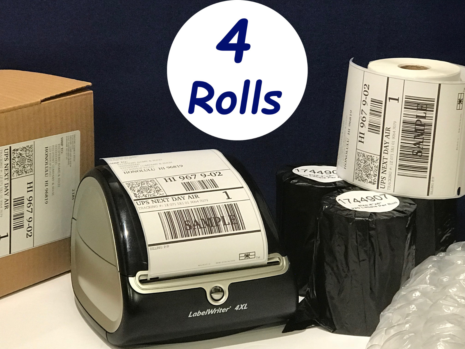 DYMO 4XL Labels Direct Thermal Shipping Labels 4 Rolls 4″x6″ 1744907 compatible