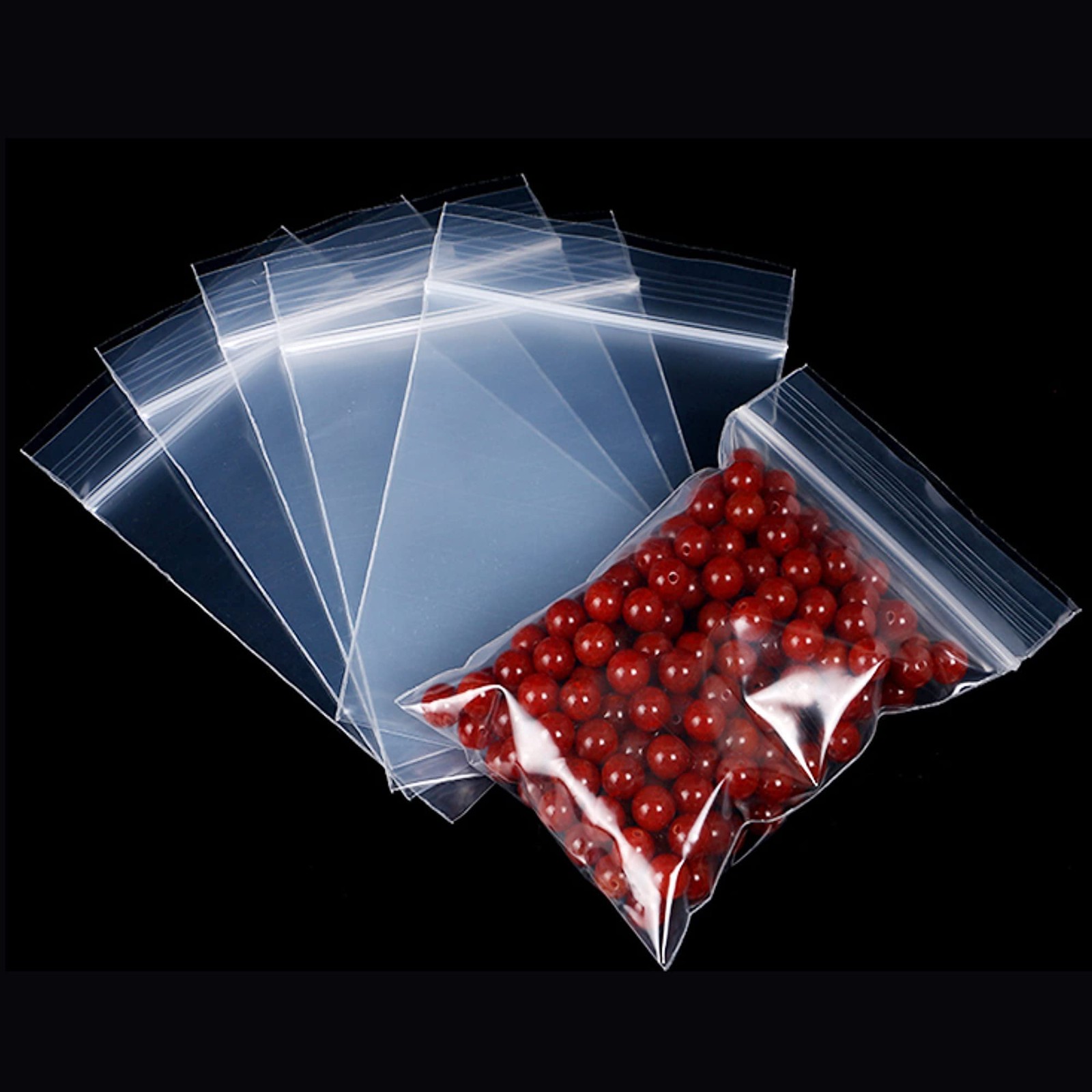 Clear Poly Zipper Bags 3 x 3″ – 200pcs Reclosable Zip Plastic Storage Bags fo…