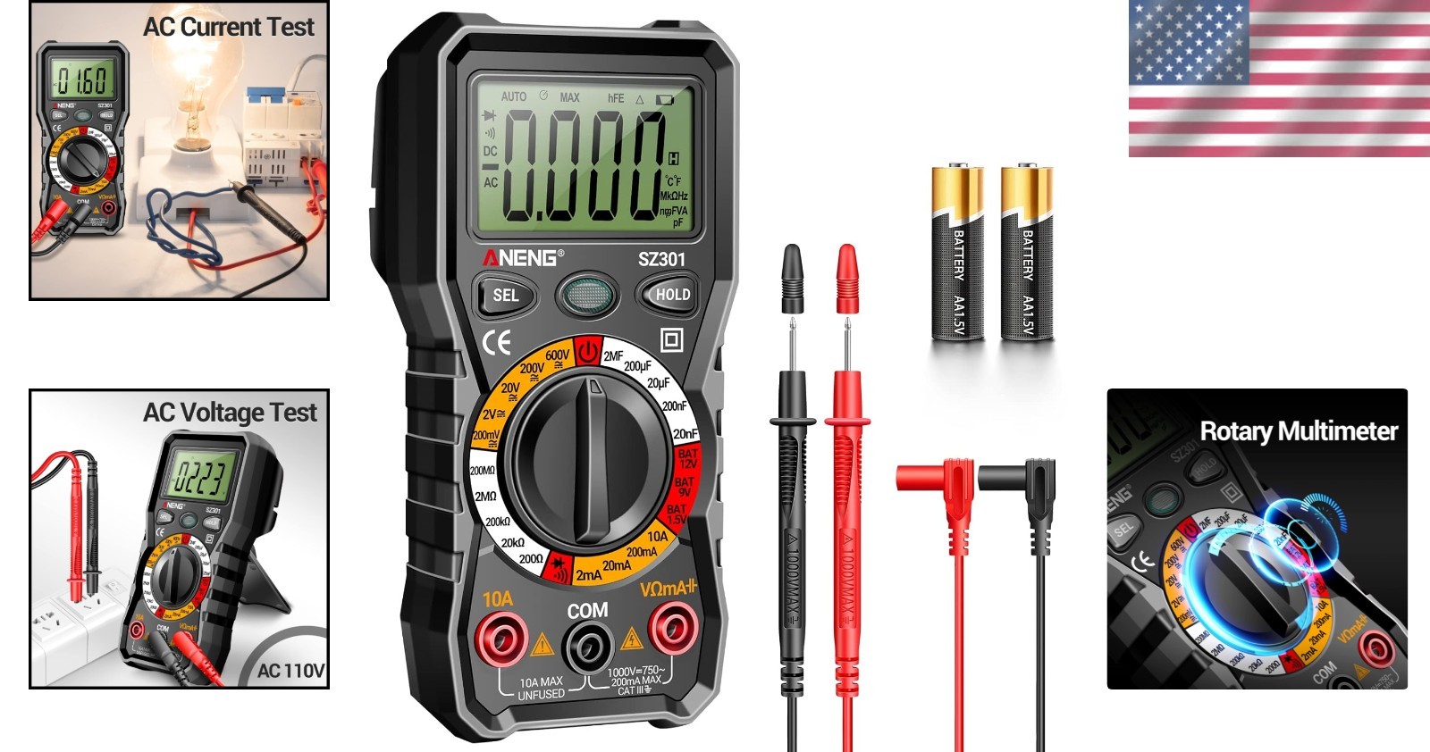 Multifunctional Digital Multimeter with Case – Safe Electrical Testing Solution