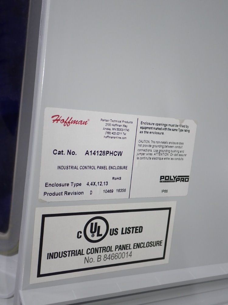 HOFFMAN A14128PHCE ELECTRICAL ENCLOSURE 14″ X 12″ X 8″ 04260880017