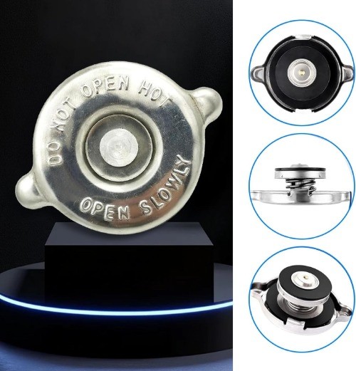 Radiator Cap, Easy-to-operate Lug Design Rustproof Metal 16PSI/18PSI Sealed Tank