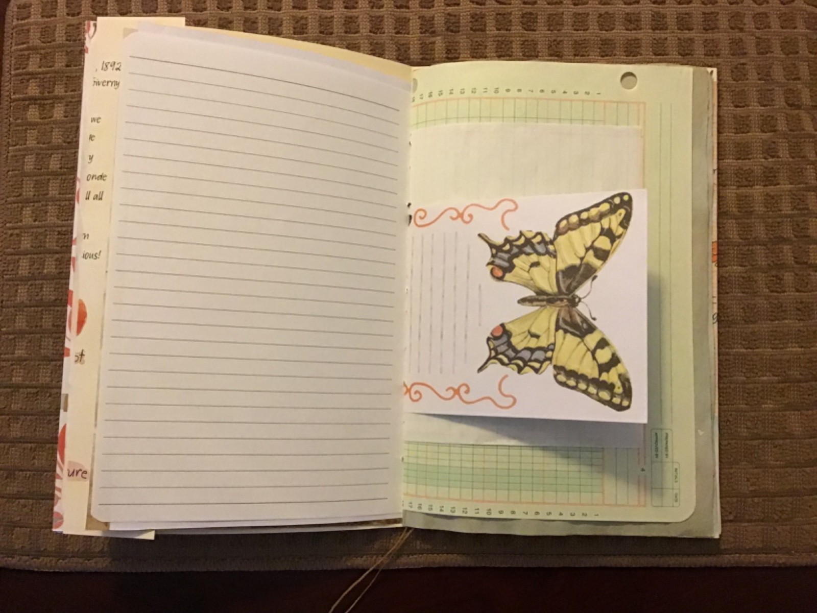 Handmade Junk Journal Naked Junk Journal 9” x 6” Mushroom Print Card Stock Cover