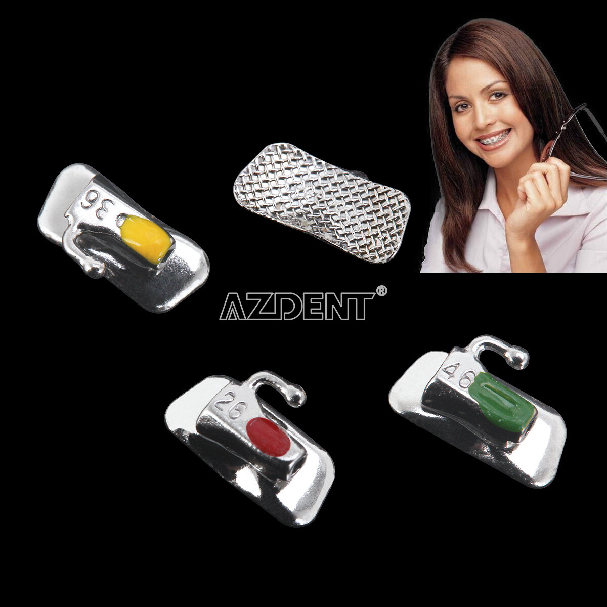 AZDENT Buccal Tube Roth /MBT 022″/0.018 Weldable/ With Laser Mark For 1st Molar