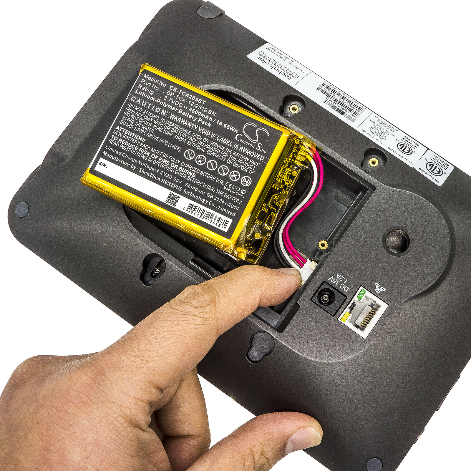 4500mAh Battery For Technicolor TCA203;for Xfinity Home Security Touch Screen