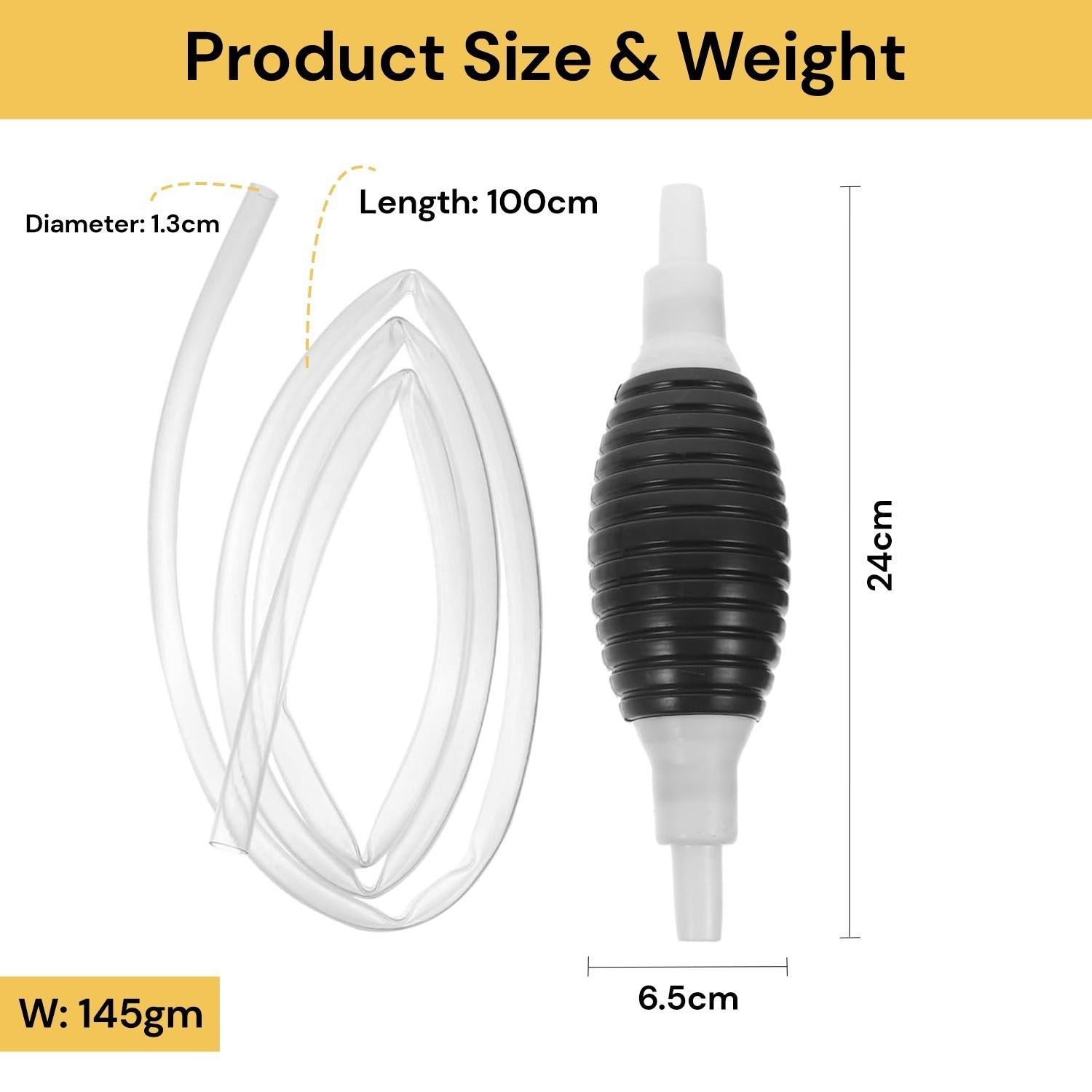 Portable Siphon Hand Pump Manual Car Fuel Transfer Pump for Gas Gasoline Petrol