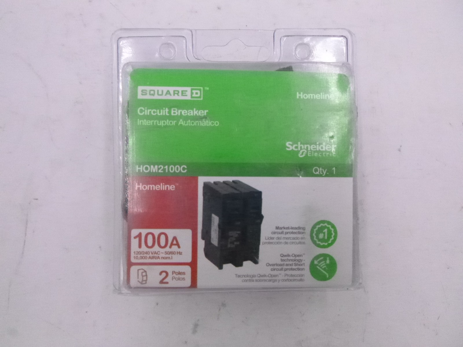 Square D HOM2100C Homeline 100Amp 2-Pole Circuit Breaker