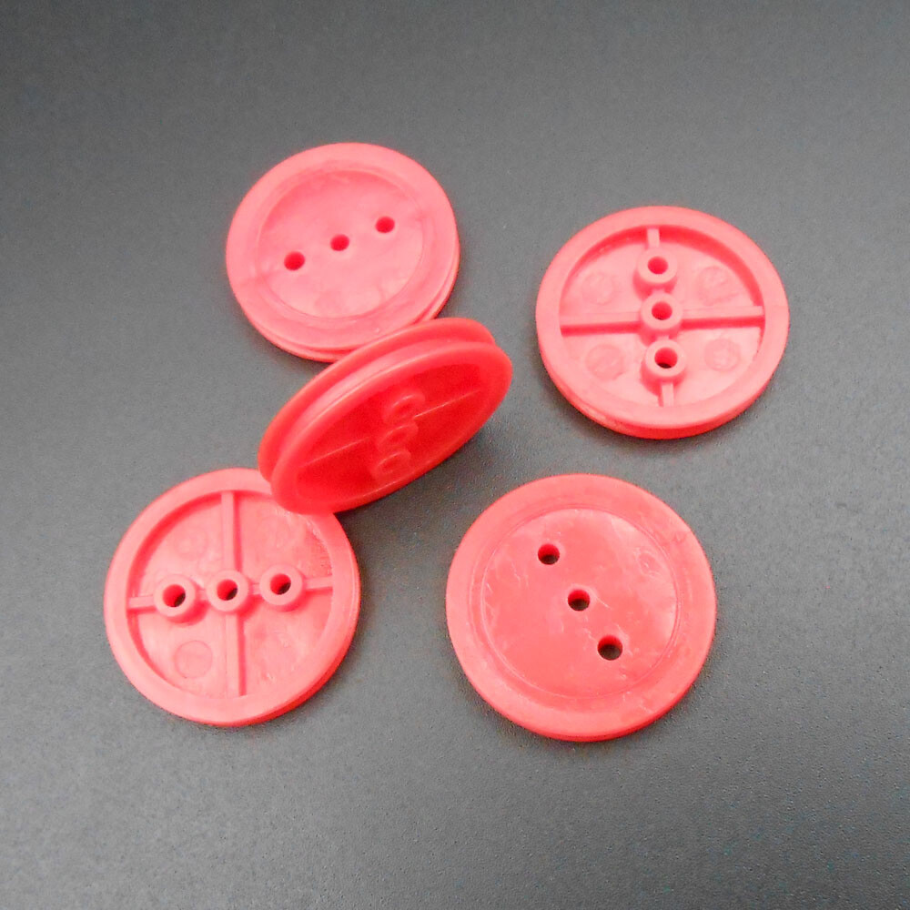 20Pcs X Plastic Pulley Model Motor Wheels 24MM Shaft Hole Bore 2MM 1.95MM 2.05MM