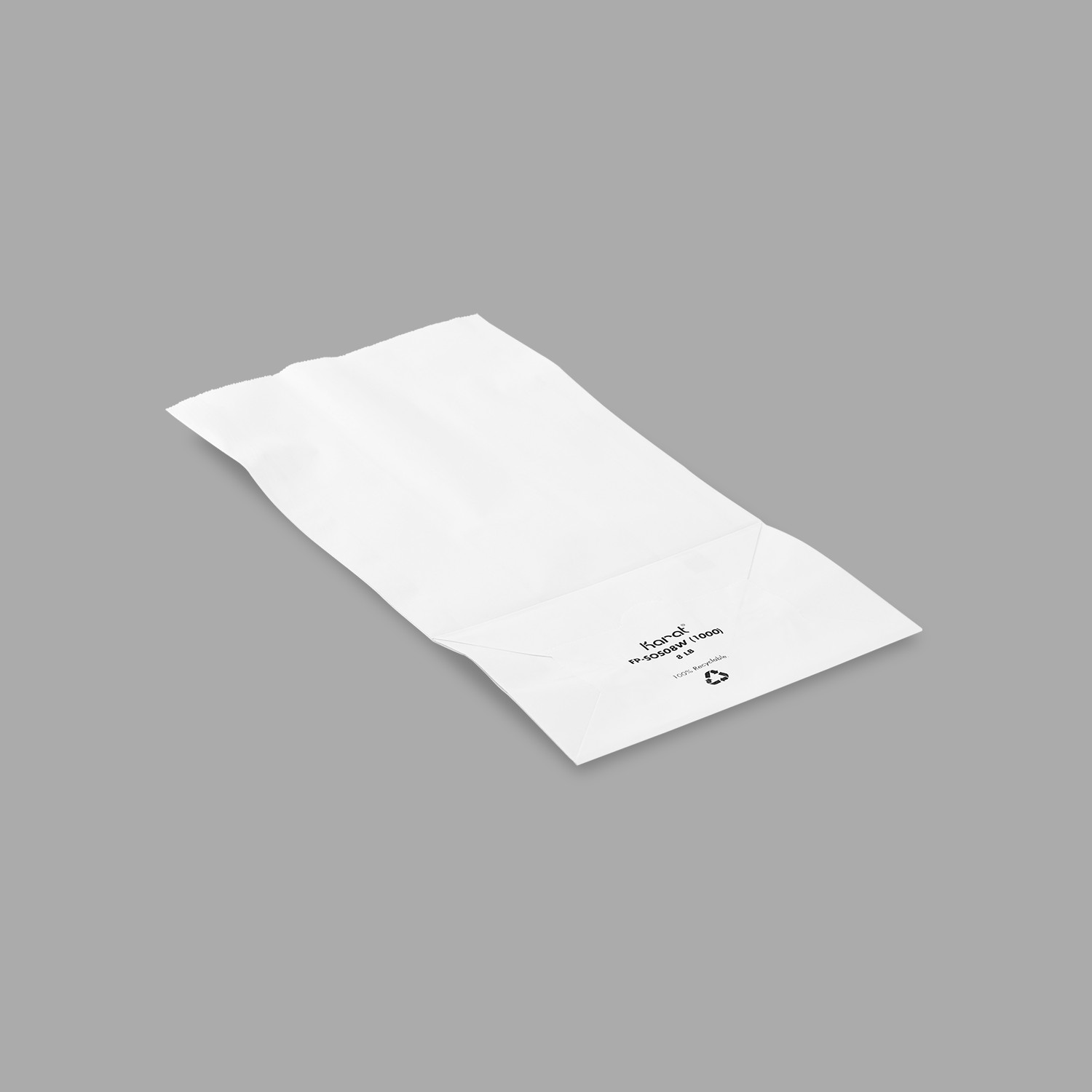 Karat 8lb Paper Bag – White – 1,000 ct, FP-SOS08W (1000)