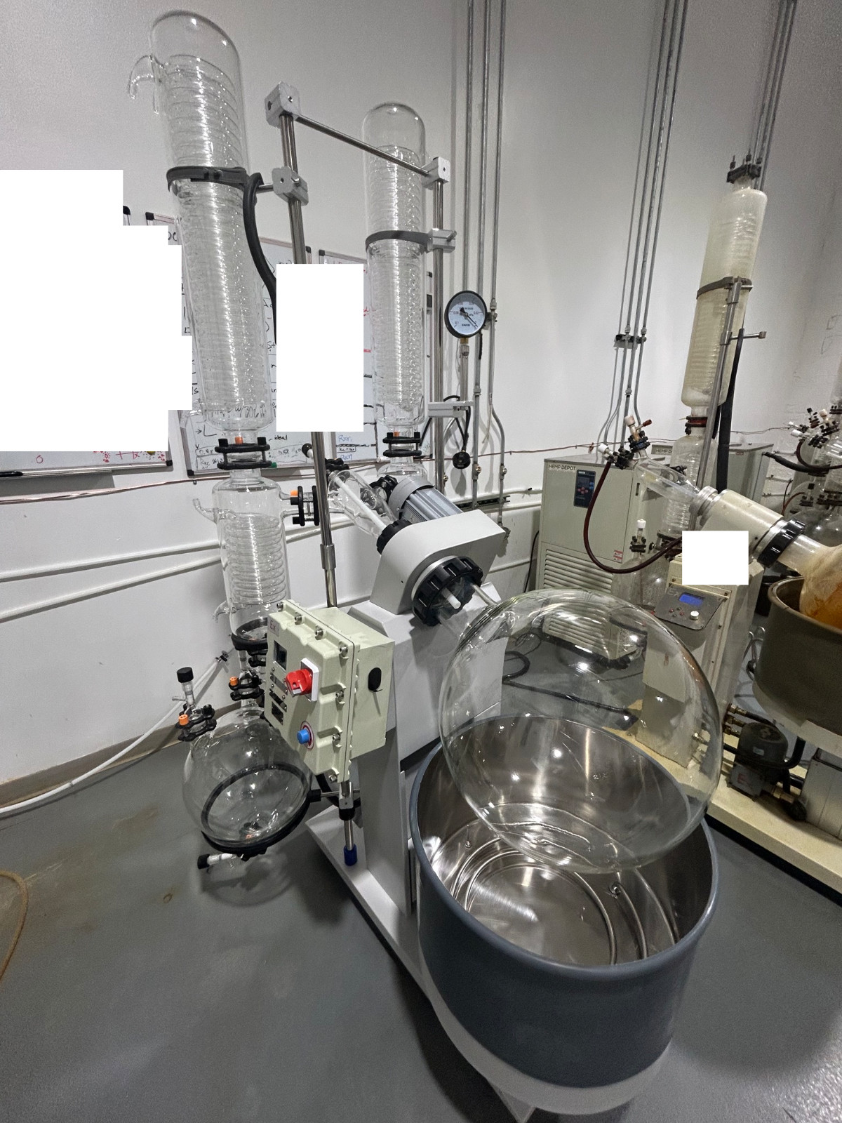 50L Rotary Evaporator Explosion Proof Motor, double condenser, spare glass