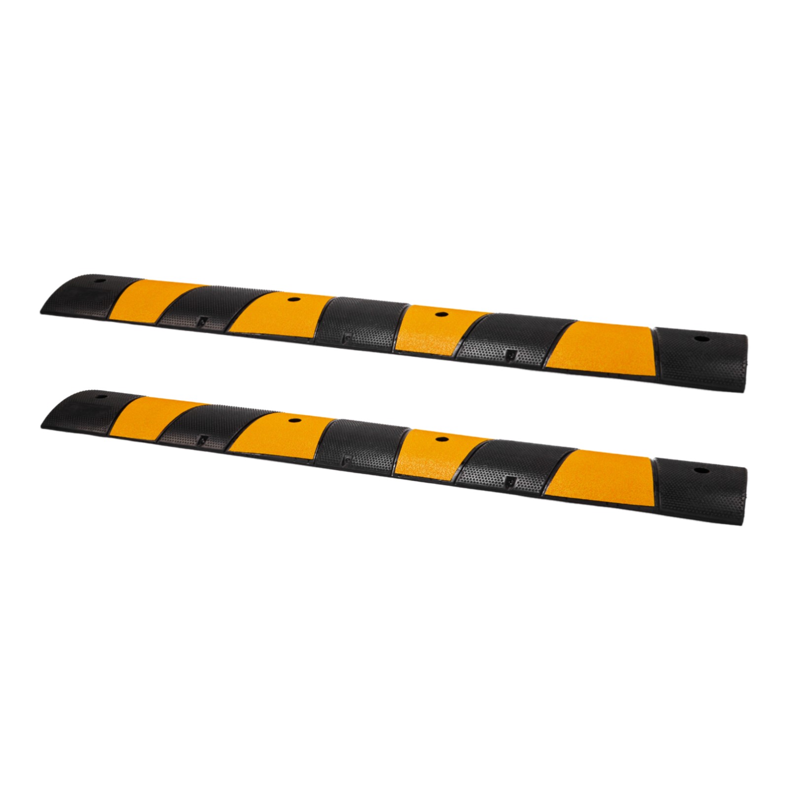 2pcs 72″ Rubber Speed Bump 2 Channel Portable Heavy Duty Speed Hump 22000Lbs