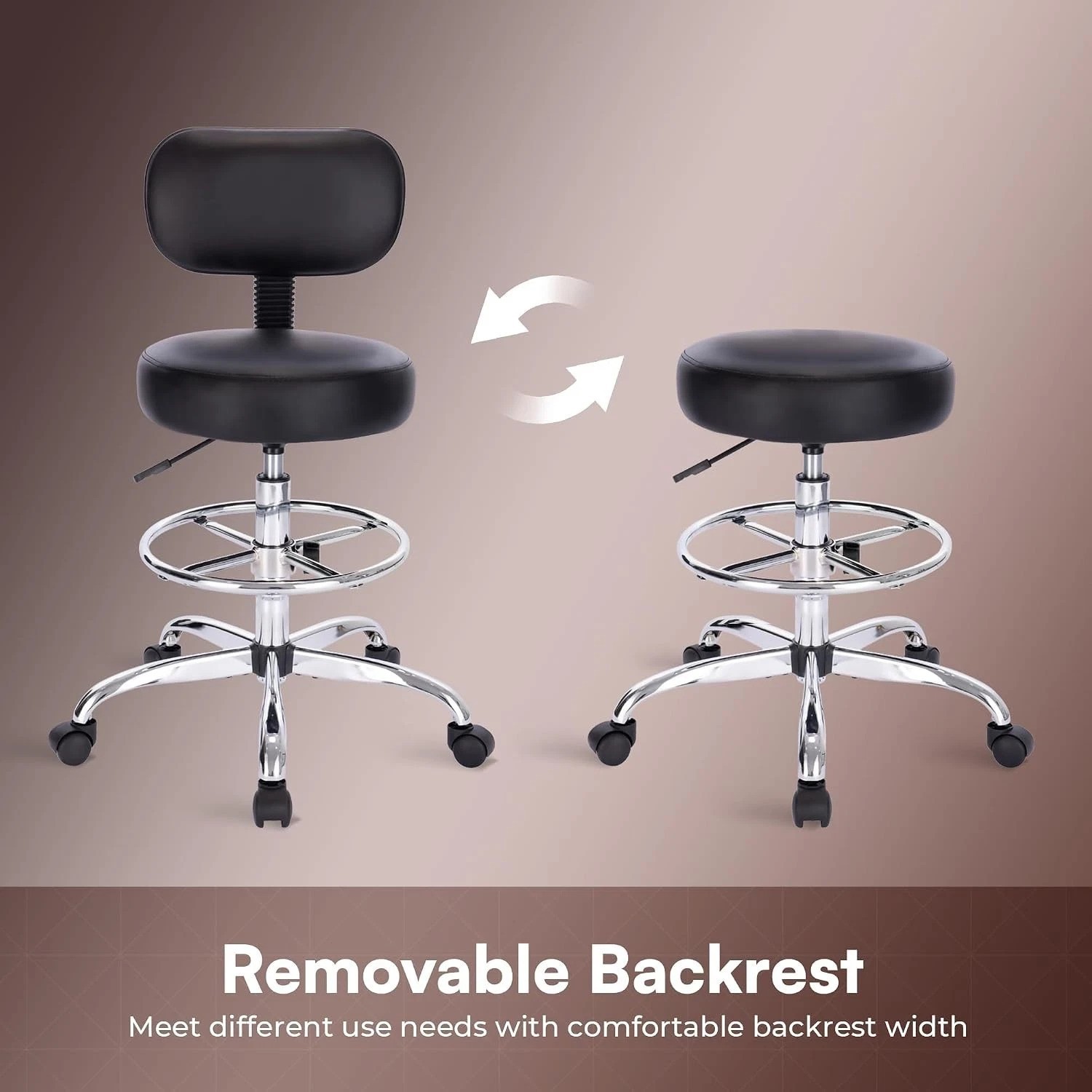 Drafting Chair with High-Density Cushion & Heavy-Duty Support – 300 lbs Capacity