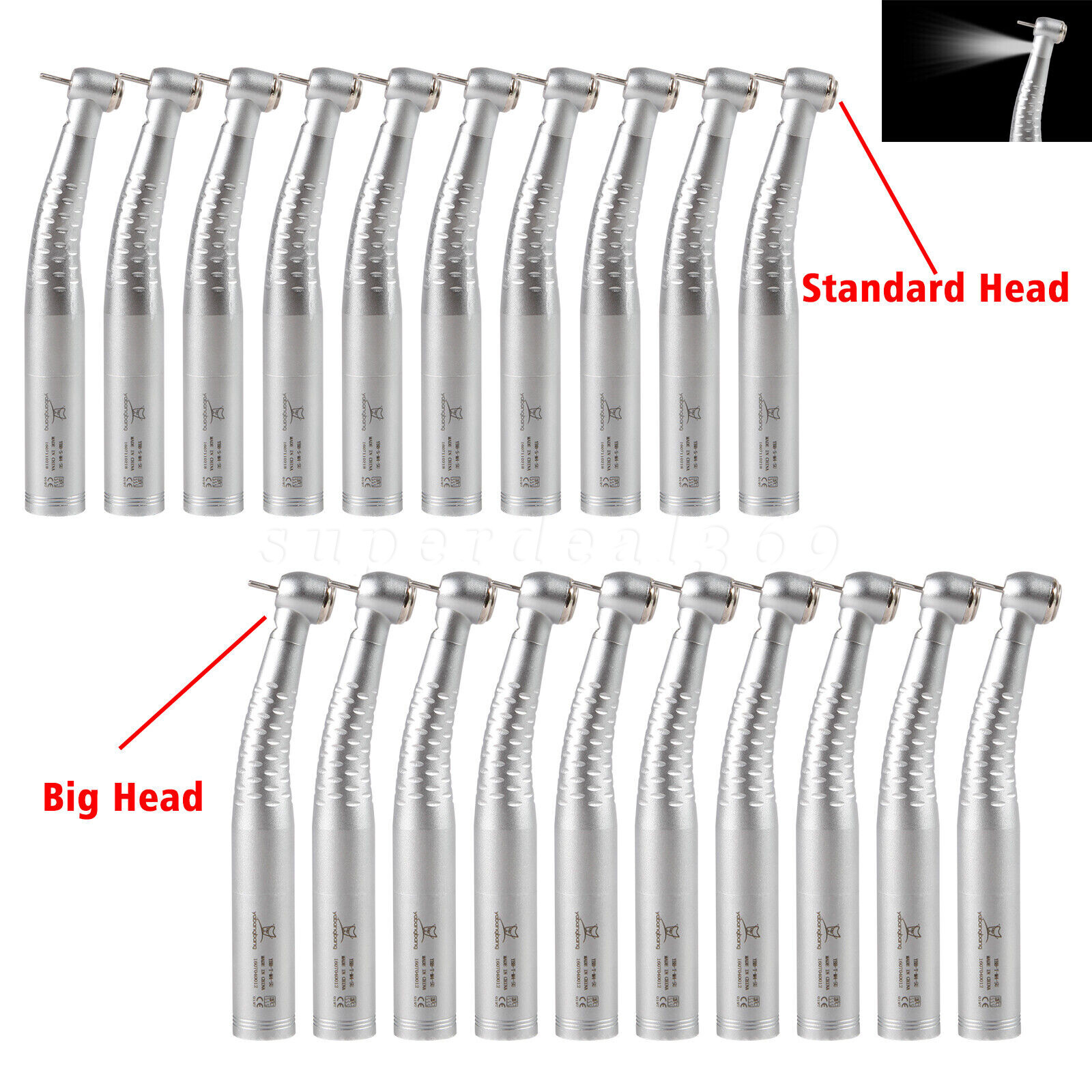 USA Yabang Dental Fiber Optic LED High Speed Handpiece Fit KaV Coupler 6H