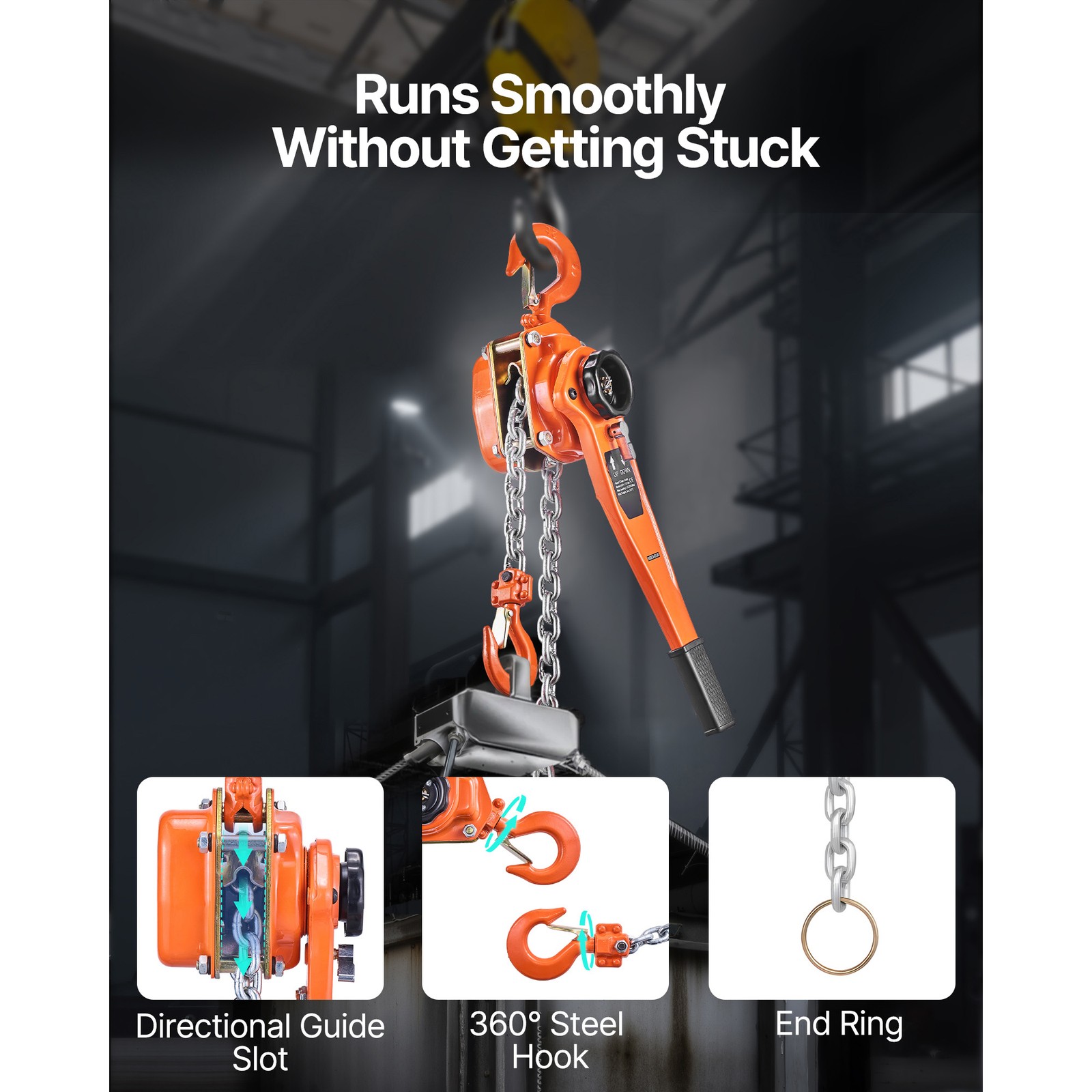 Uimoso Manual Lever Chain Hoist 1.5T 3300 lbs 10 ft Lift for Warehouse Use