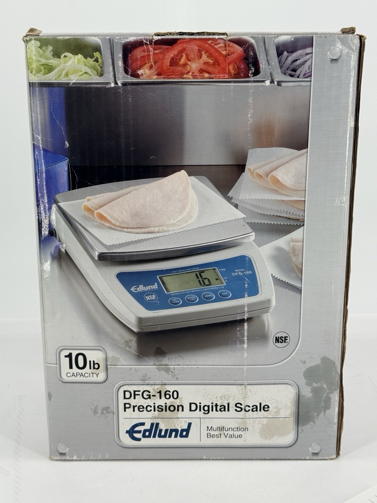 Edlund DFG-160 Digital Portion Control Scale 10 lb Silver New In The Box