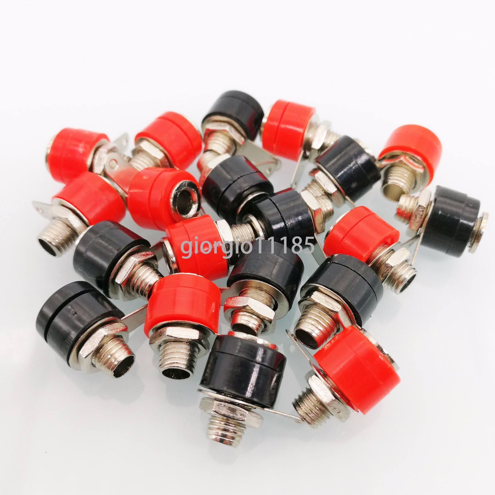 US Stock 20x 4mm Banana Plug Female Jack Socket Speaker Connector Red Black 312A