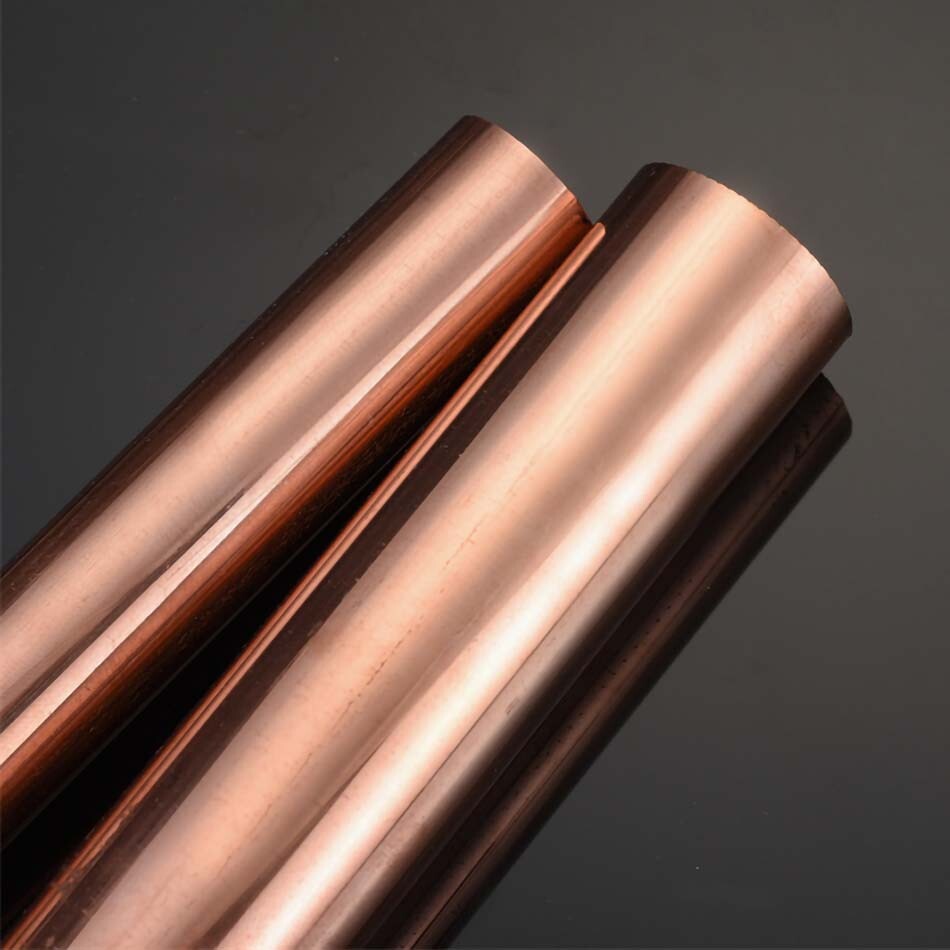 12mm – 100mm Dia T2 Purple Copper Round Rod Bar Electrode Rod Length 100-400mm
