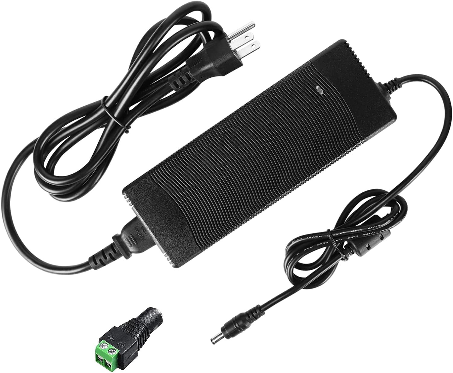 24V 8A Power Supply Adapter, AC to DC Converter 100V-240V 24 Black