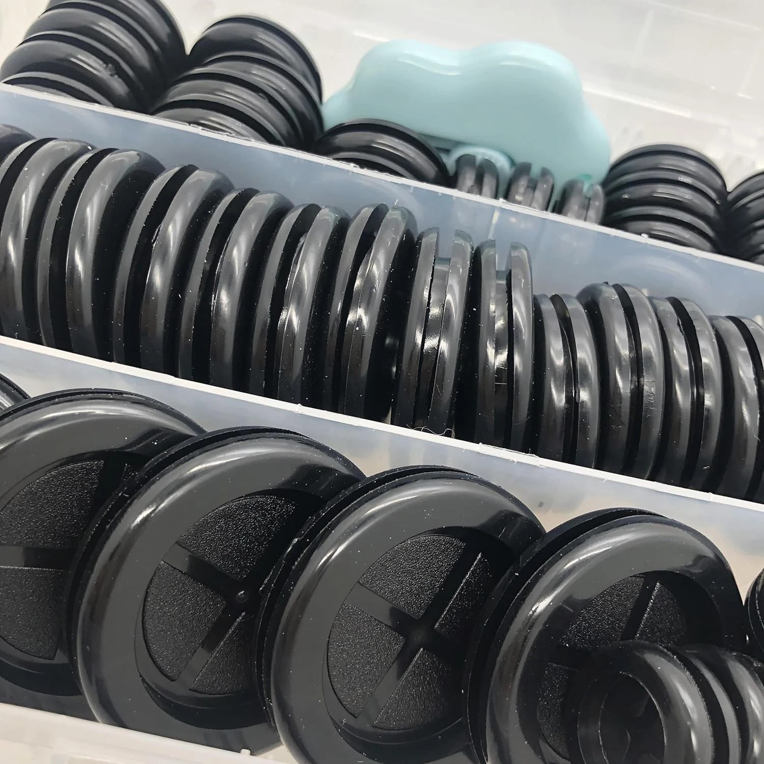 65Pcs Round Rubber Grommets kit 6 Sizes Double Sided Rubber Grommets for Wiring