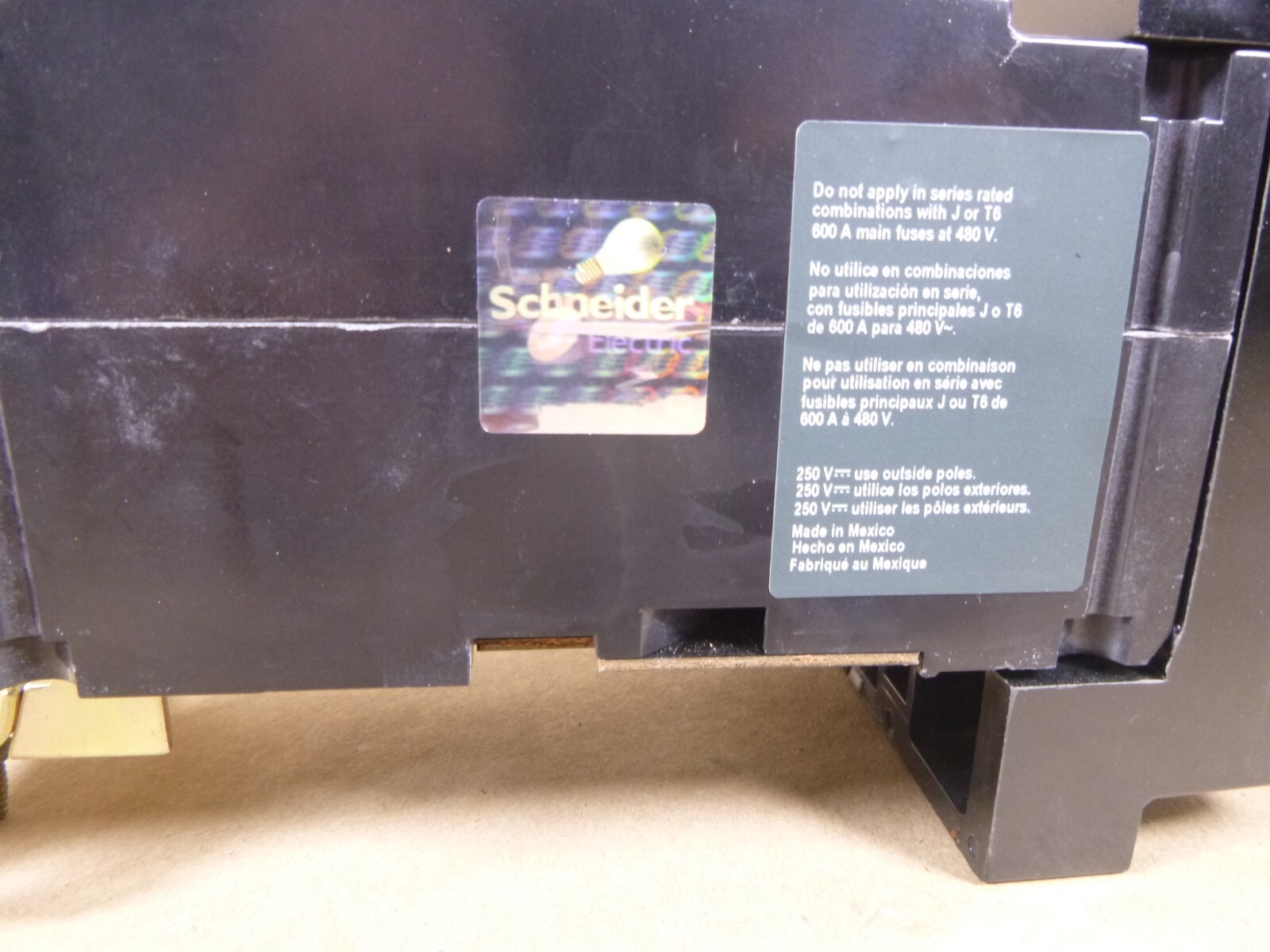 New Square D FA34100, I-Line Plug-In Molded Case Circuit Breaker 100A 3P 480V